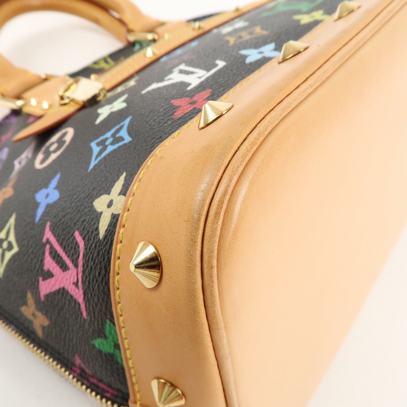 Louis Vuitton Monogram Multi Color Alma Hand Bag Noir M92646