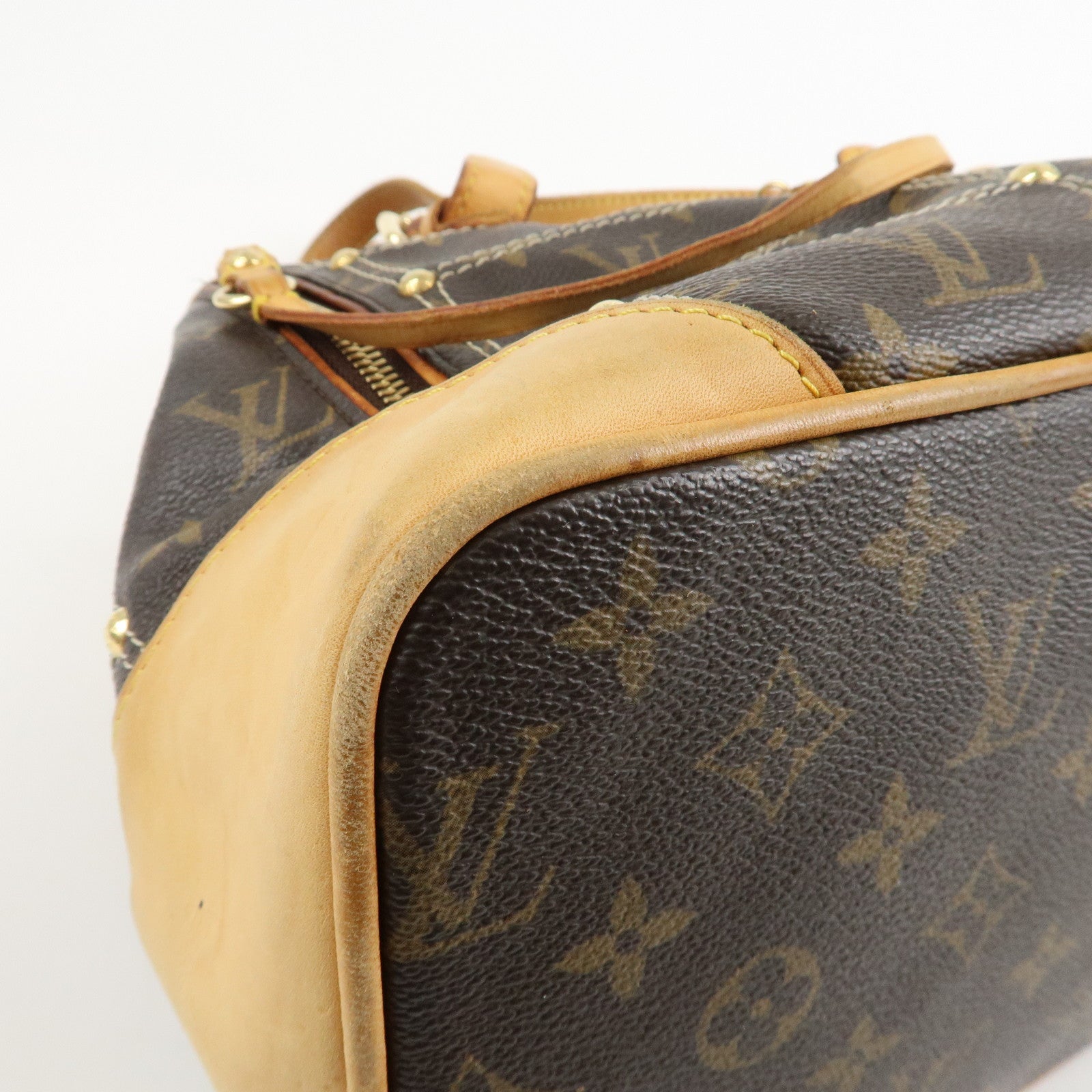 Louis Vuitton Monogram Rivet Hand Bag Shoulder Bag M40140 Used