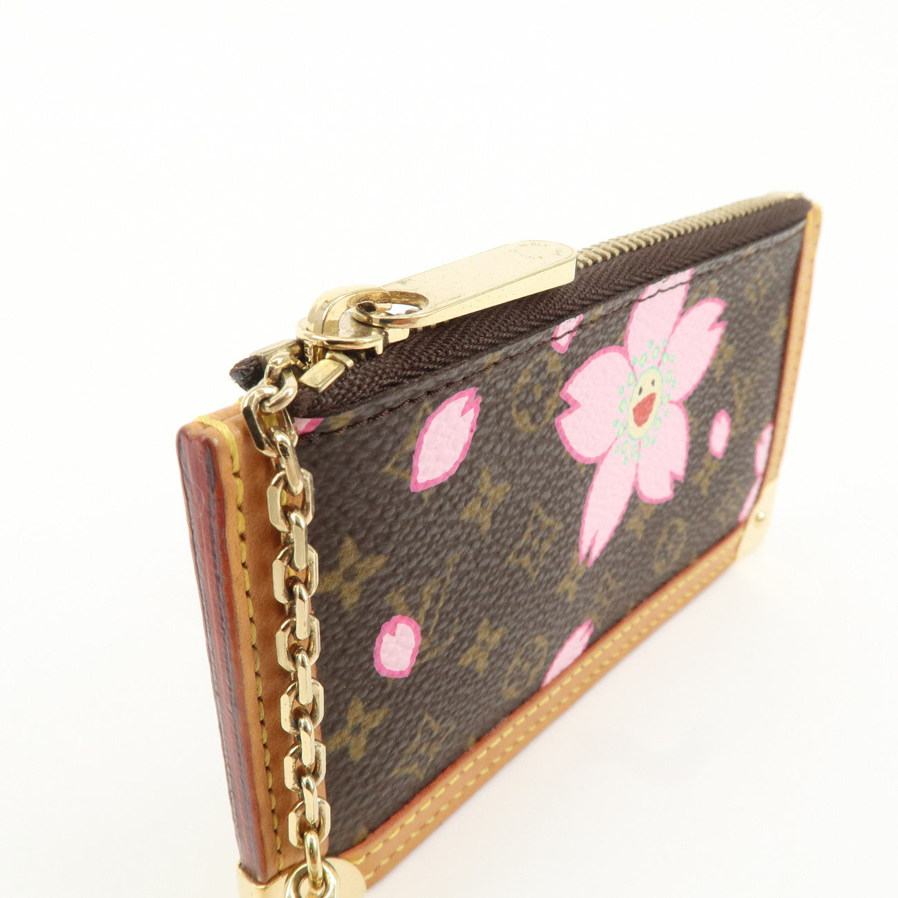 Louis Vuitton Cherry Blossom Pochette Cles Coin Case M92015 Used