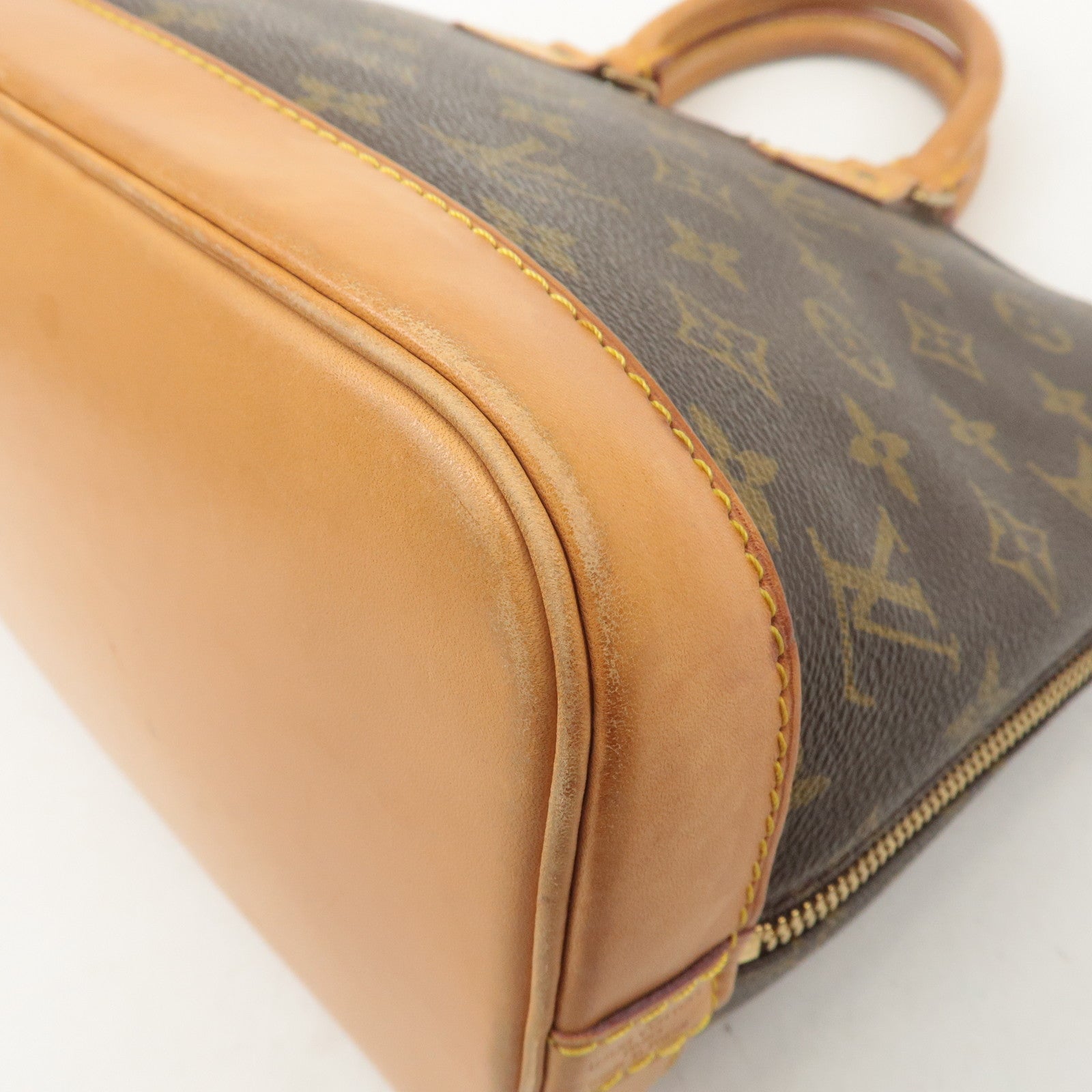 Louis Vuitton Monogram Alma Hand Bag Brown M51130