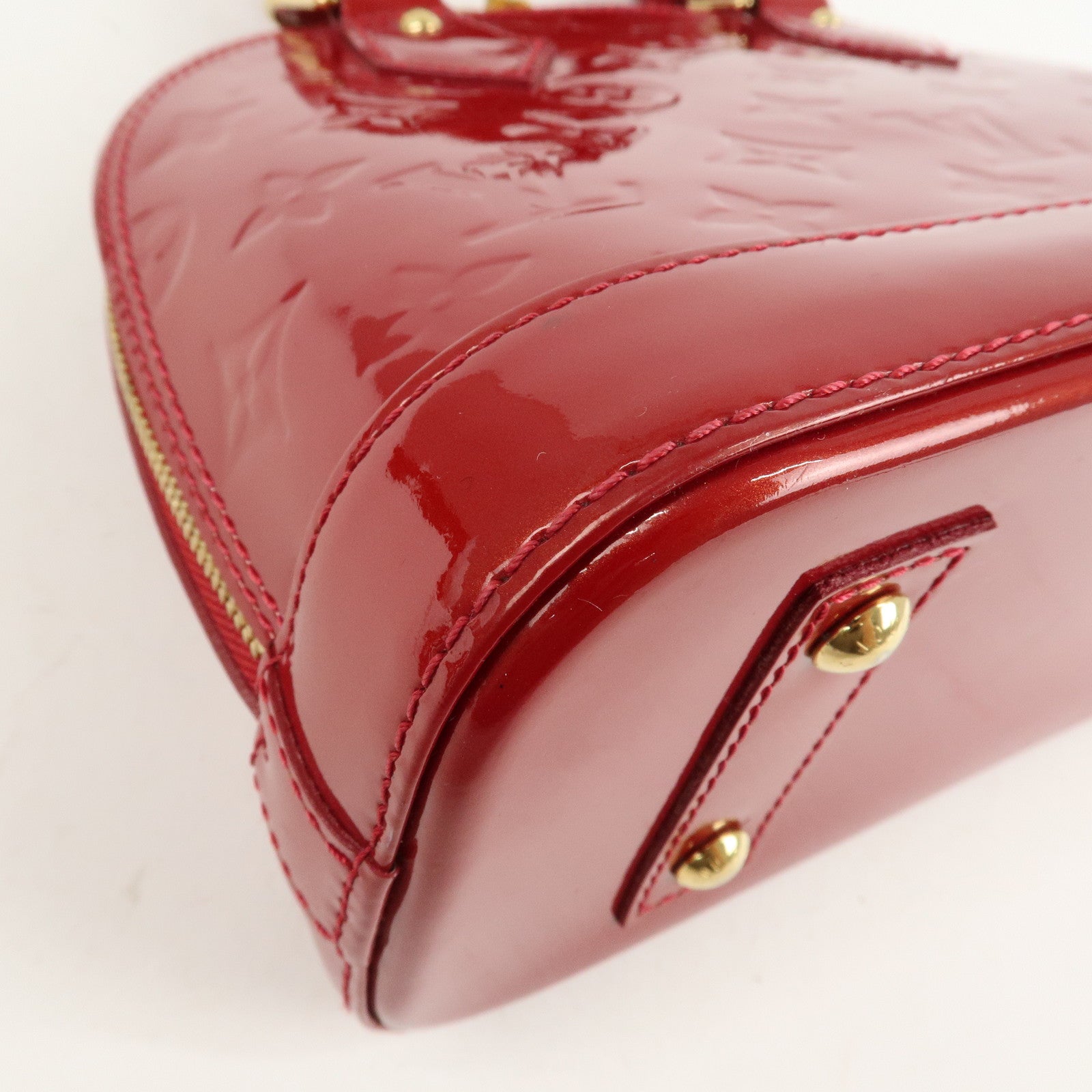 Louis Vuitton Monogram Vernis Alma BB 2Way Bag Red M91606