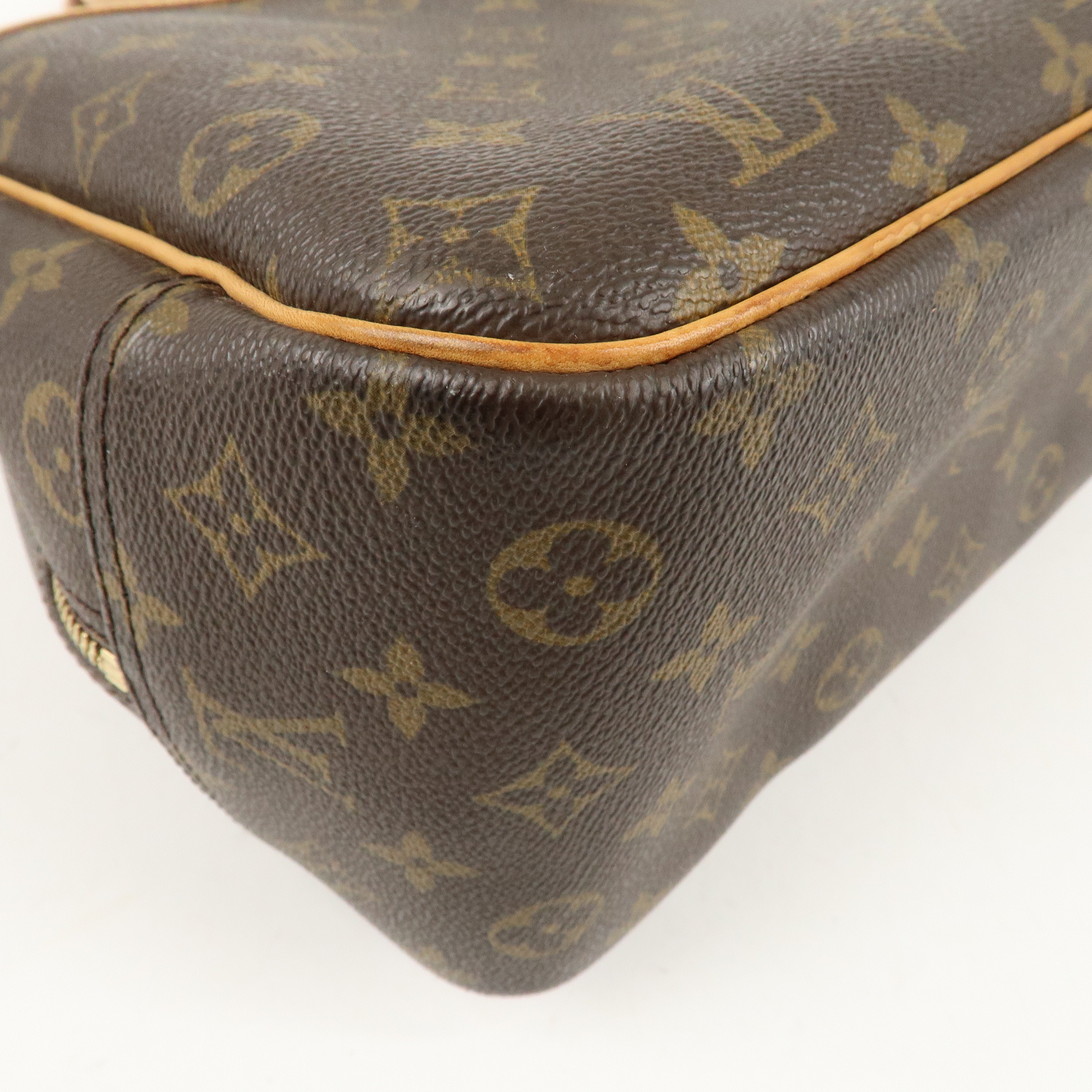 Louis Vuitton Monogram Deauville Hand Bag Brown M47270