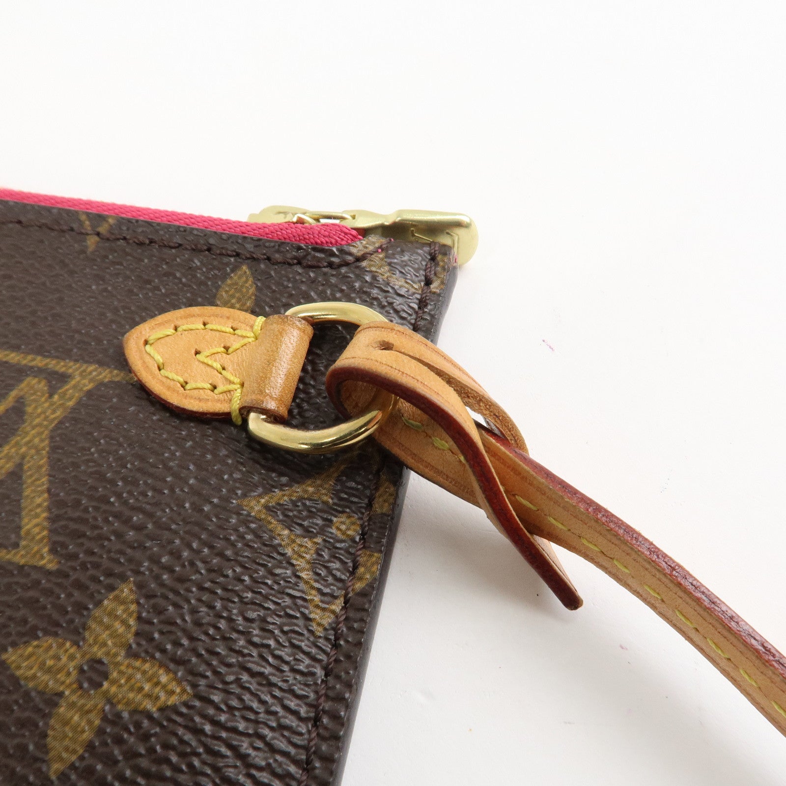 Louis Vuitton Monogram Pouch for Neverfull MM Tote Bag Fuchsia Used