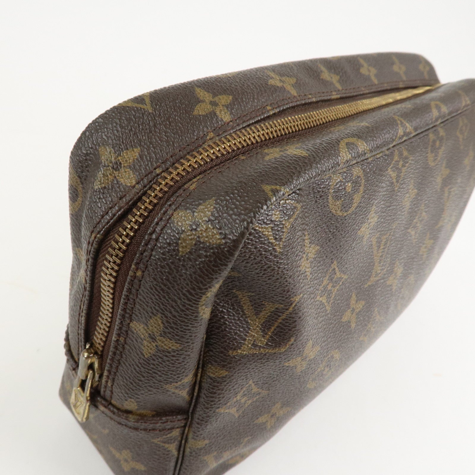 Louis Vuitton Monogram Trousse Toilette 28 Pouch Brown M47522 Used