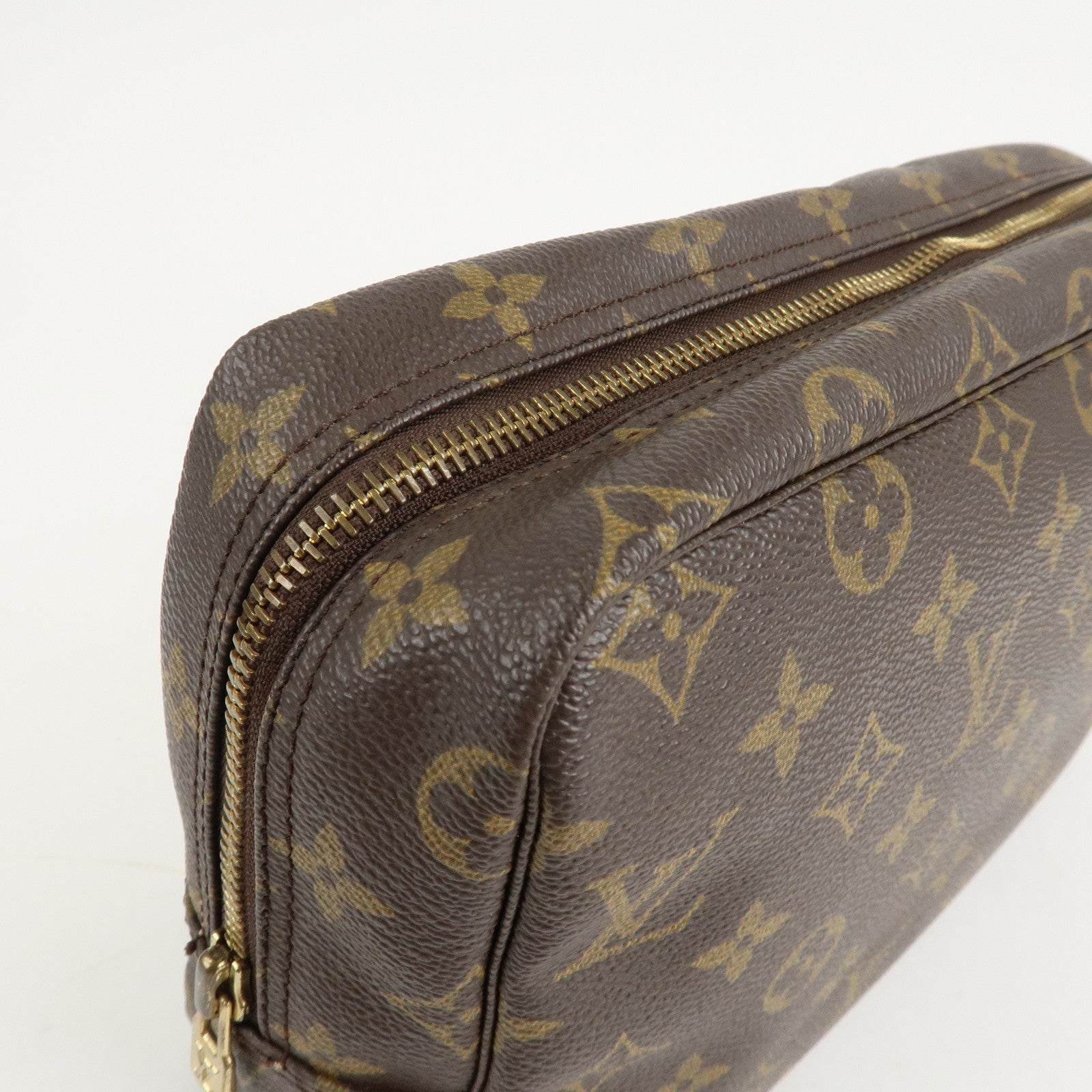 Louis Vuitton Monogram Trousse Toilette 28 Pouch Brown M47522 Used