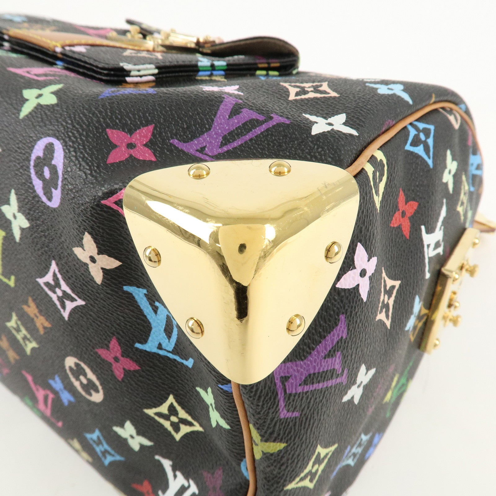 Louis Vuitton Monogram Multi Color Speedy 30 Hand Bag M92642 Used