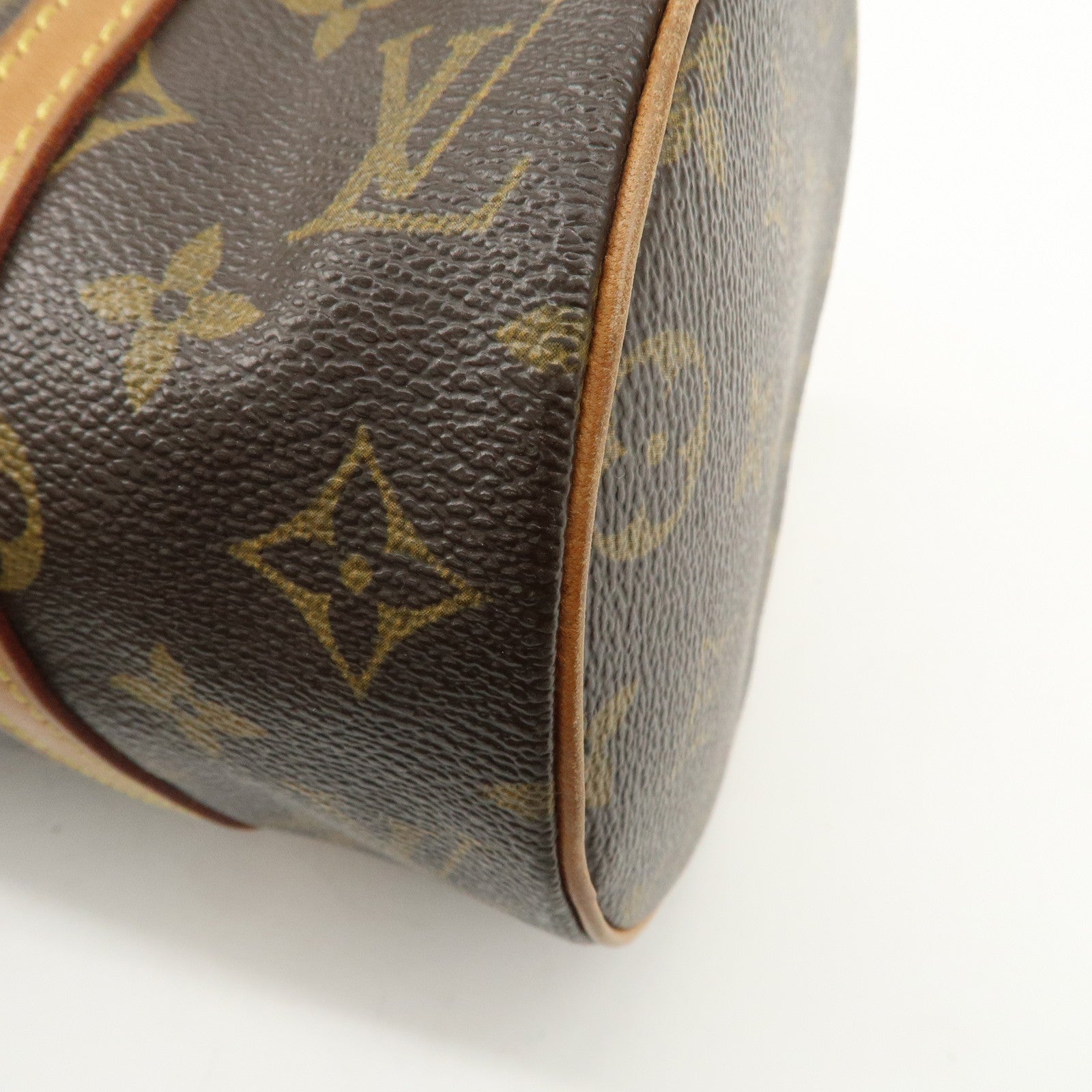 Louis Vuitton Monogram Papillon 26 Hand Bag M51386 Brown Used