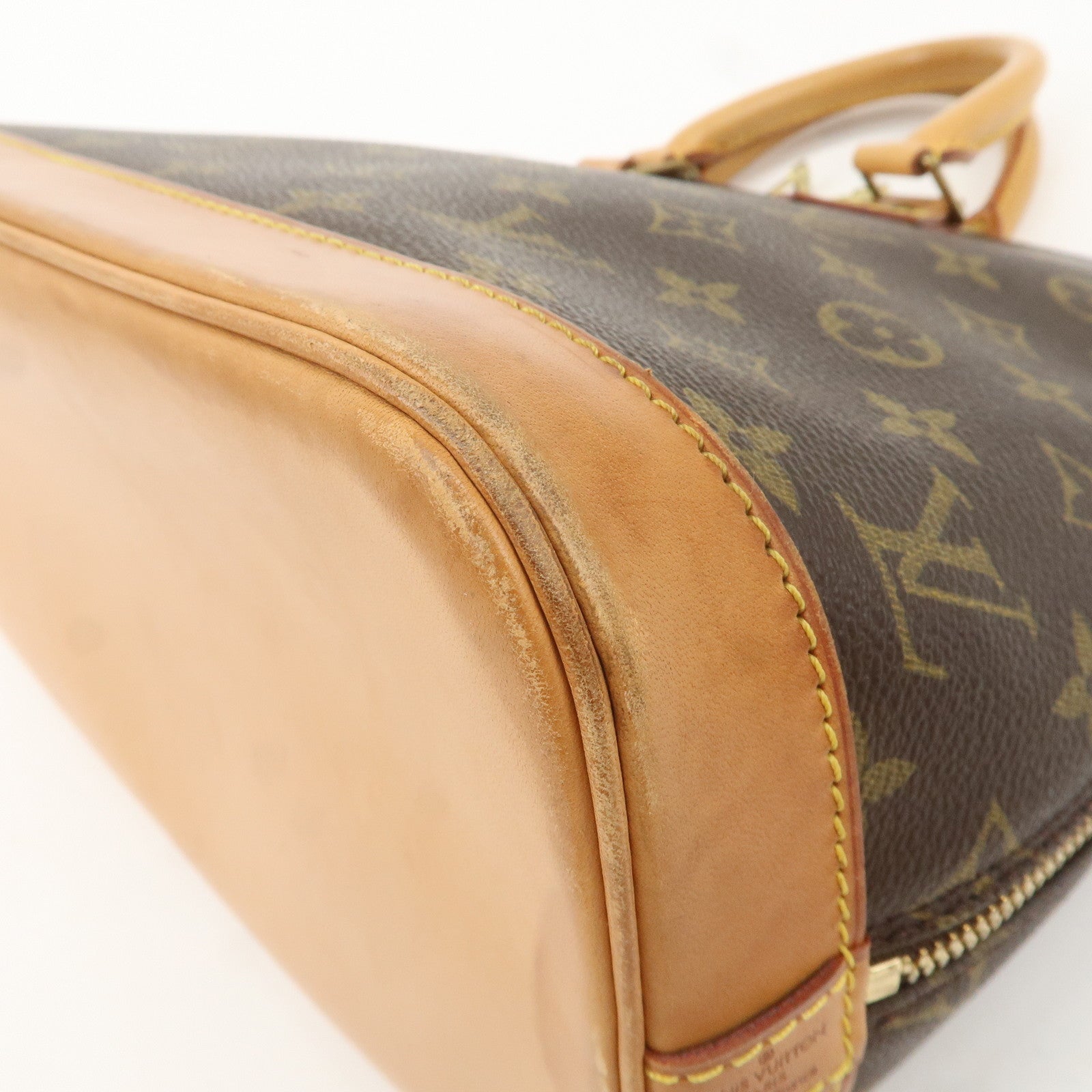 Louis Vuitton Monogram Alma Hand Bag Brown M51130