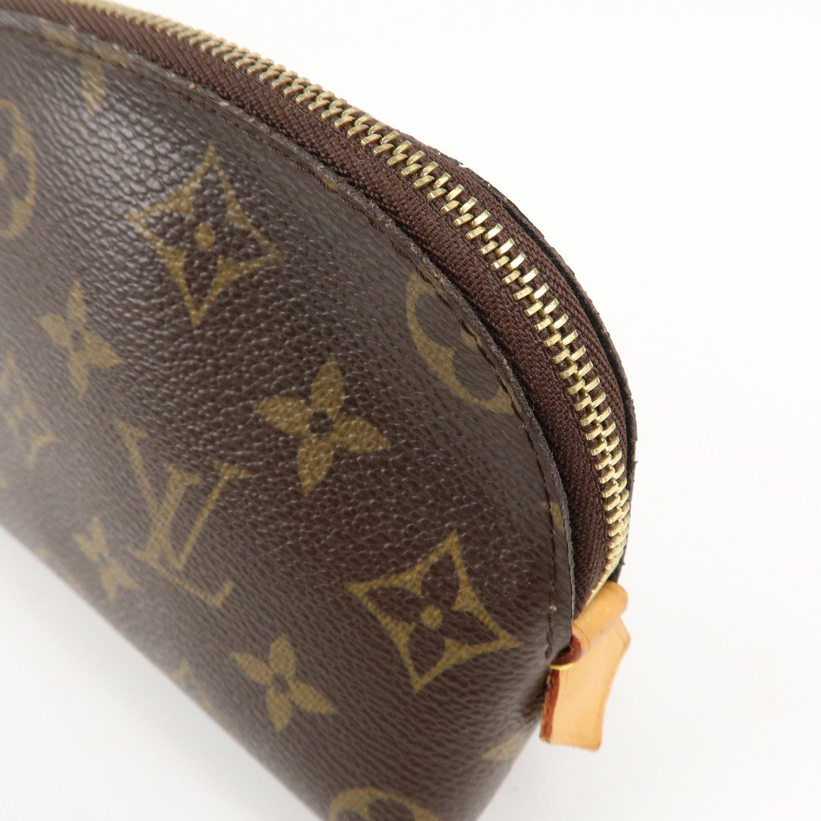 Louis Vuitton Monogram Pochette Cosmetic Pouch Brown M47515 Used