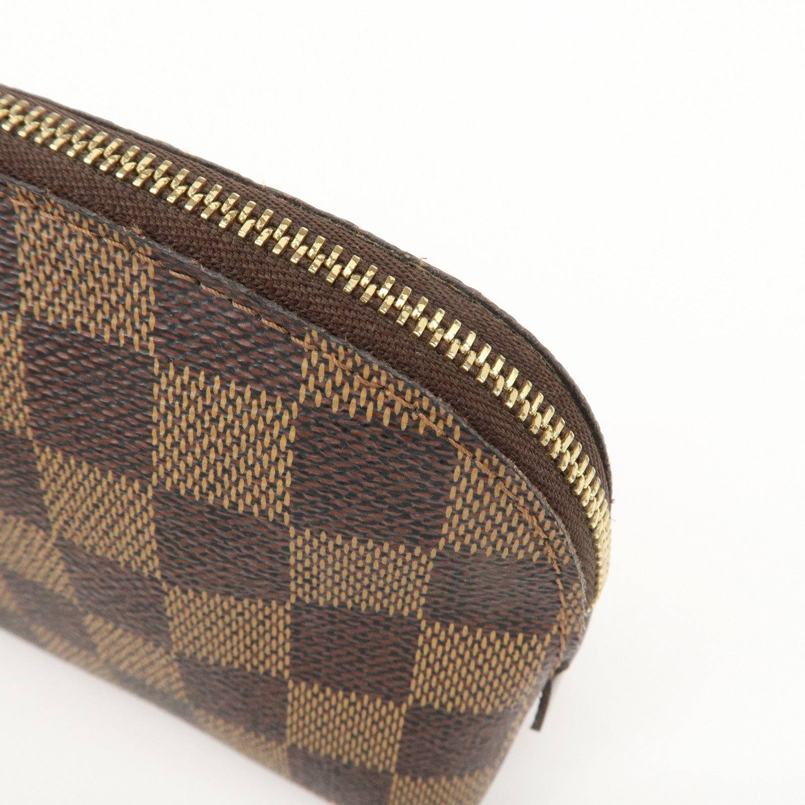 Louis Vuitton Damier Pochette Cosmetic Pouch Brown N47516 Used