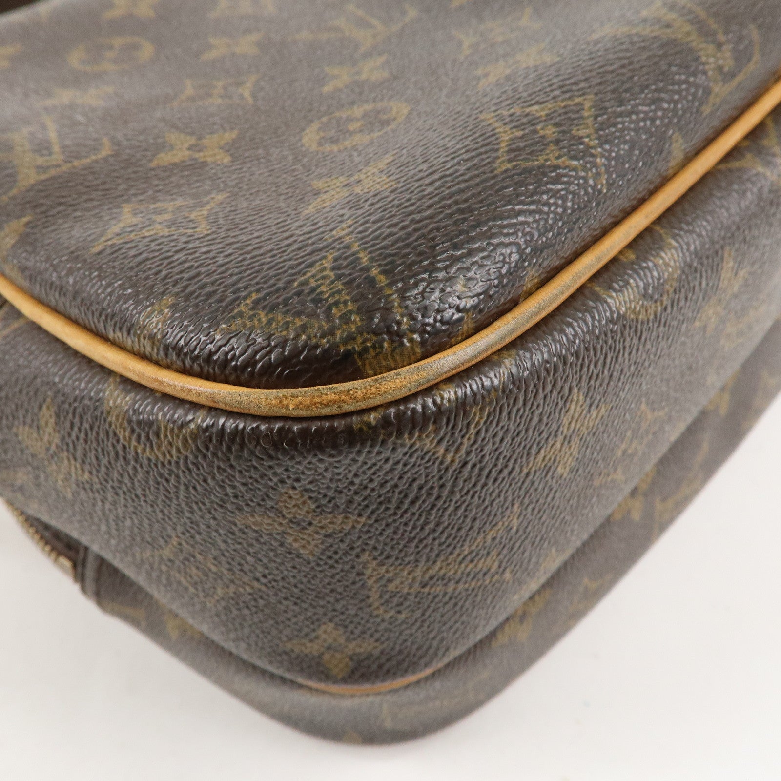 Louis Vuitton Monogram Reporter PM Shoulder Bag Brown M45254