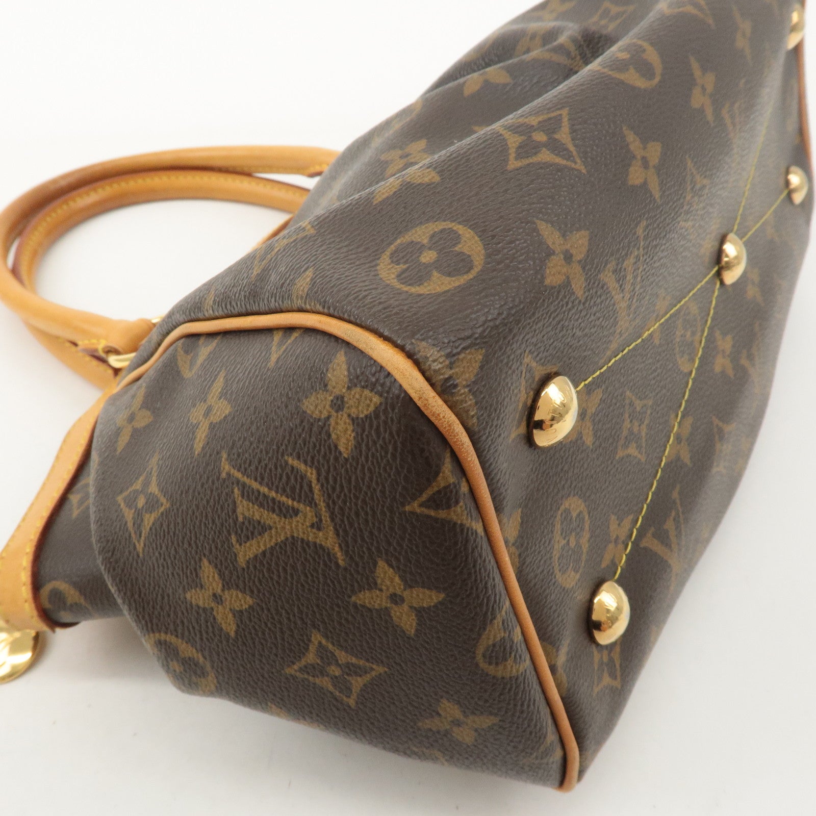 Louis Vuitton Monogram Tivoli PM Hand Bag Brown M40143