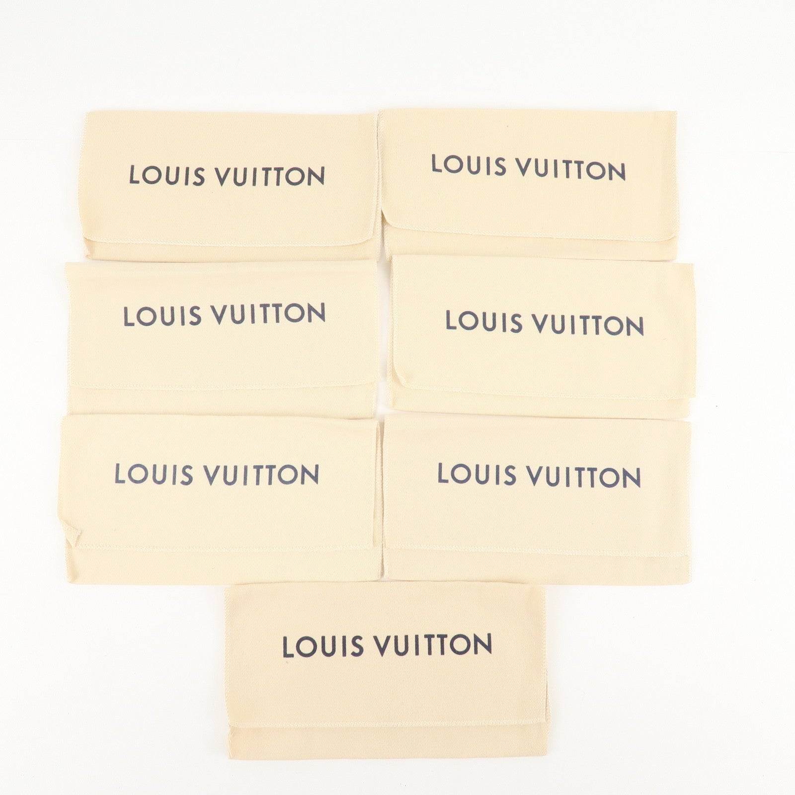 Louis Vuitton Set of 19 Dust Bag Storage Bag Flap New Style Beige Used