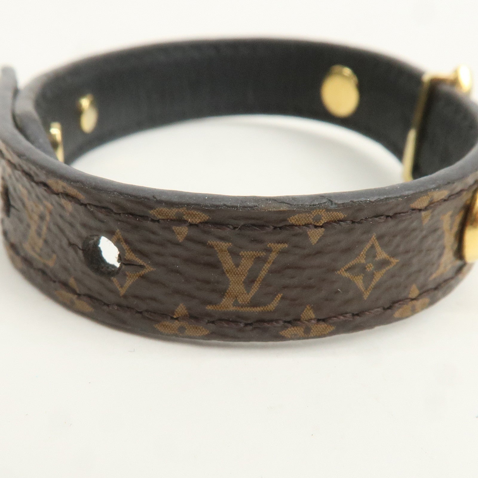 Louis Vuitton Monogram Bracelet Blooming Brown Gold M6534