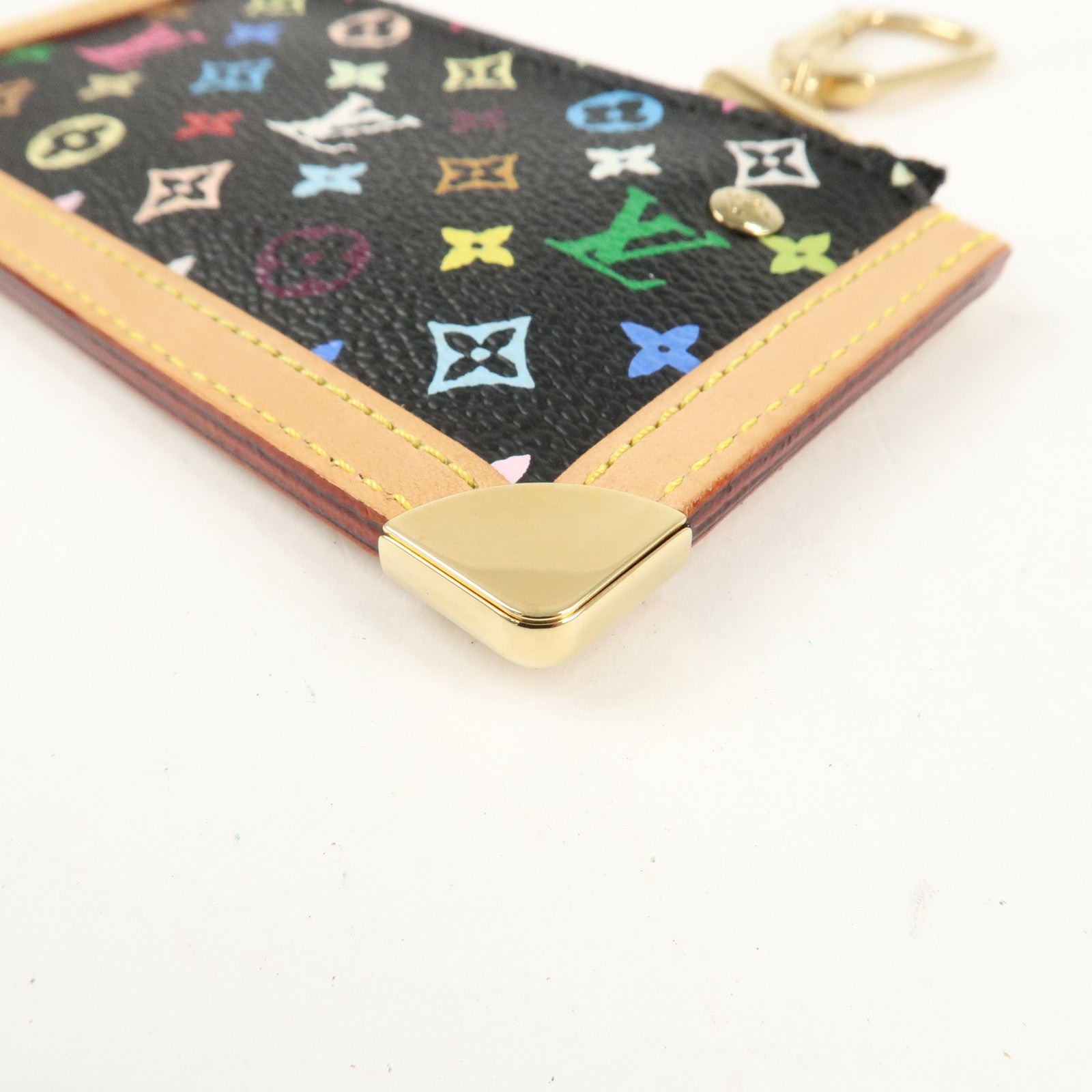 Louis Vuitton Monogram Multi Color Pochette Cles Noir M92654