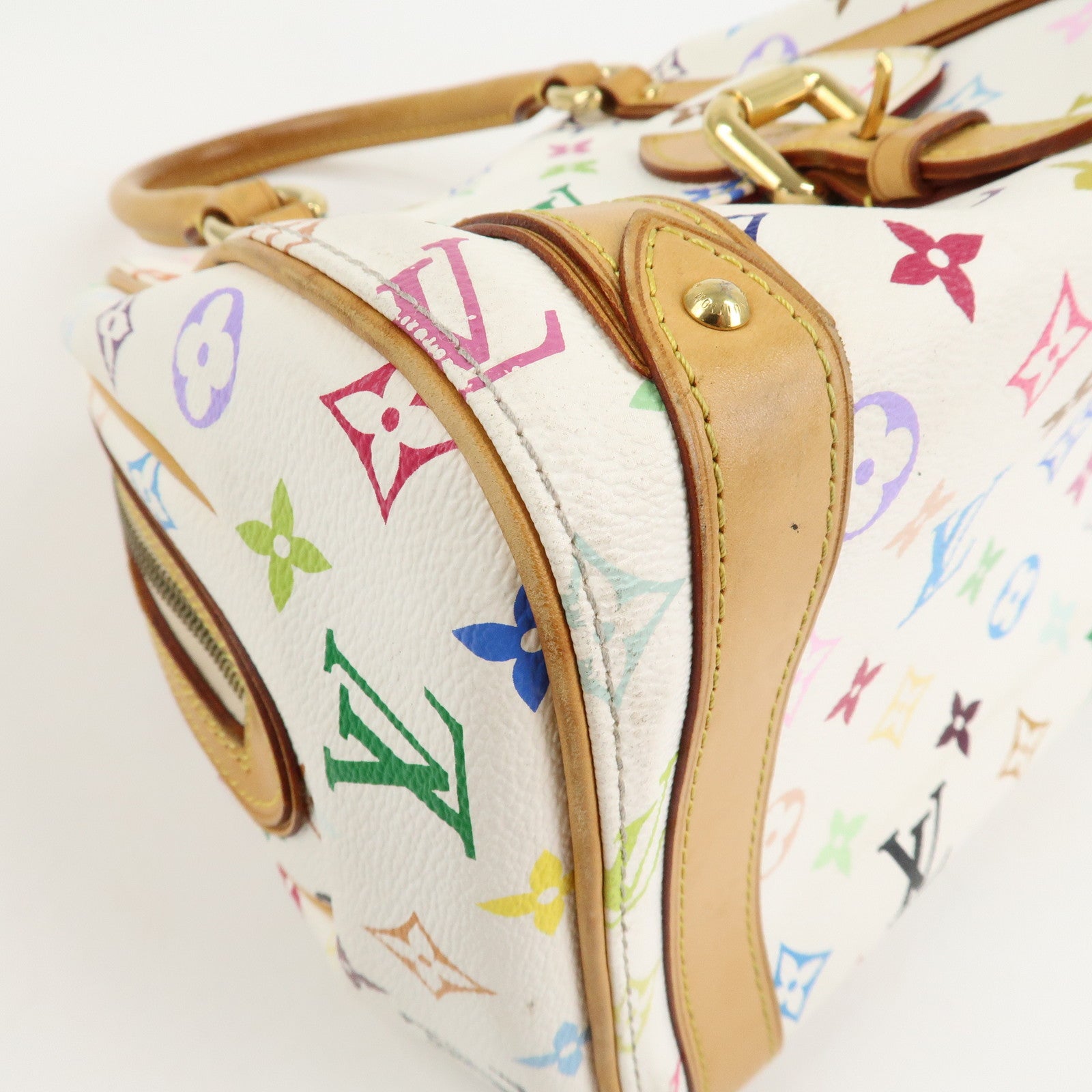 Louis Vuitton Monogram Multi Color Priscilla Hand Bag Blanc M40096 Used