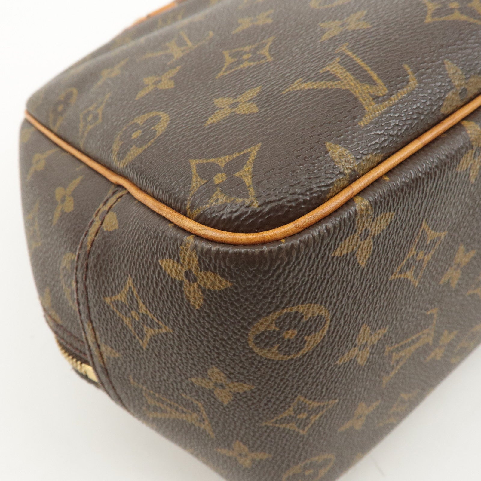 Louis Vuitton Monogram Deauville Hand Bag Brown M47270