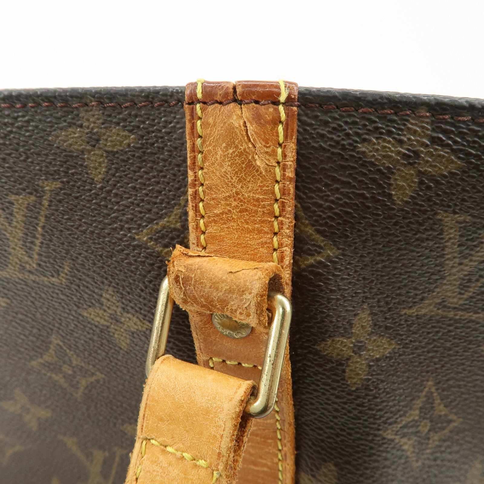 Louis Vuitton Monogram Sac Shopping Shoulder Bag Brown M51108 Used