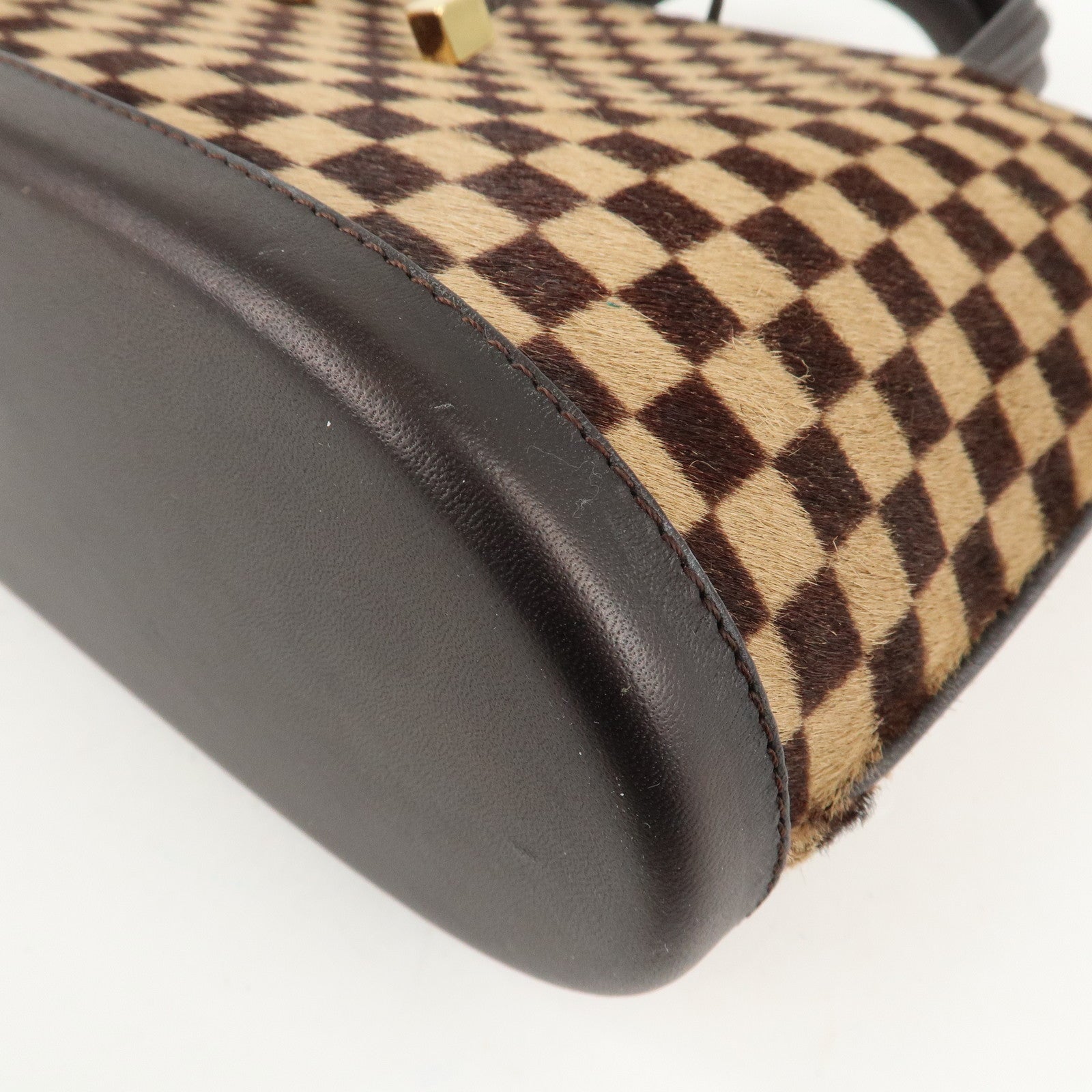 Louis Vuitton Damier Sauvage Impala Hand Bag Beige Brown M92133 Used