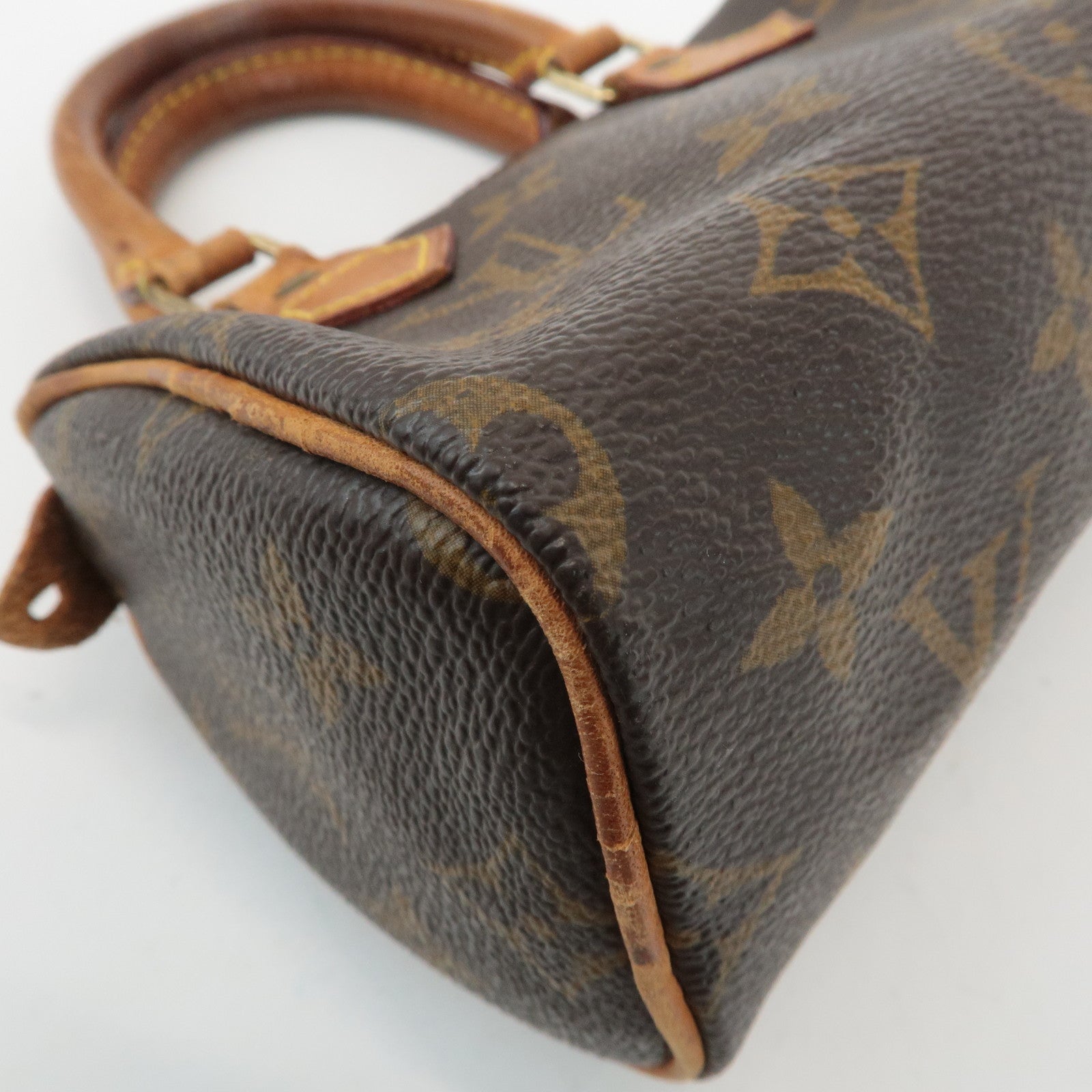 Louis Vuitton Monogram Mini Speedy Hand Bag Brown M41534 Used