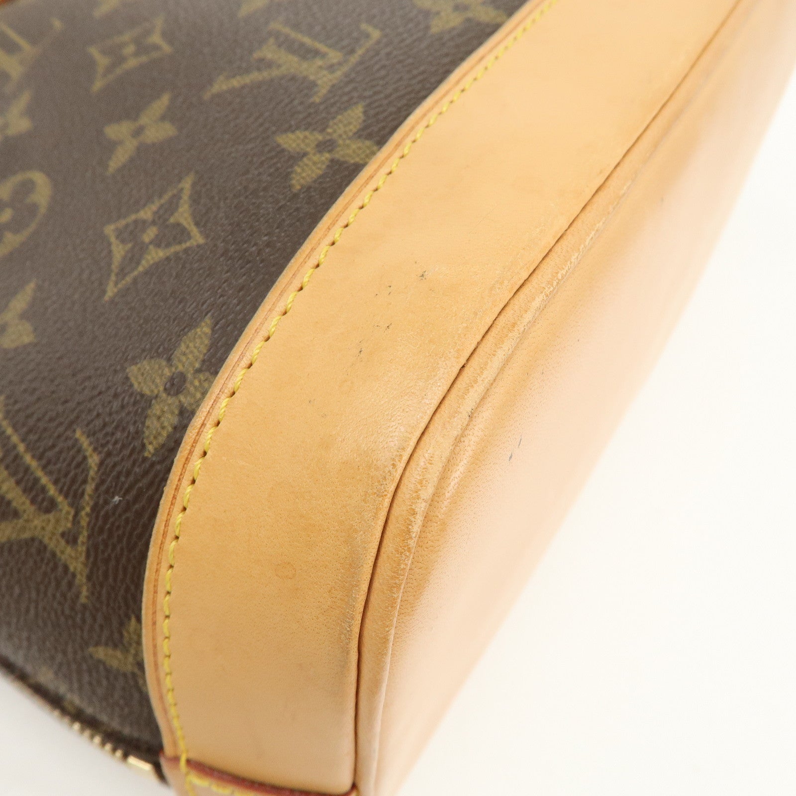 Louis Vuitton Monogram Alma Hand Bag Brown Brown M51130