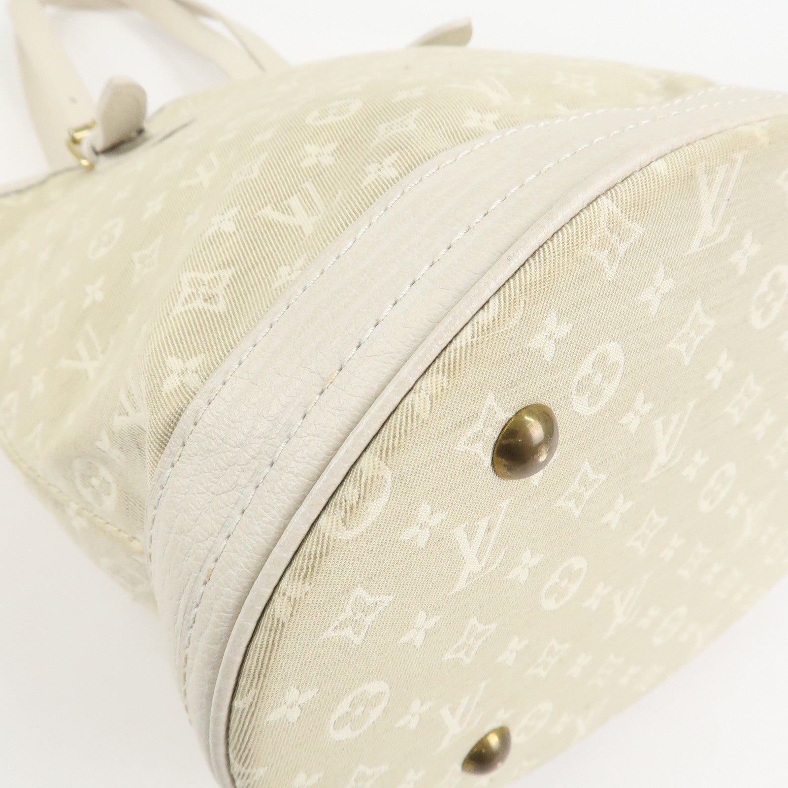 Louis Vuitton Monogram Mini Lin Bucket PM Hand Bag M95316 Used