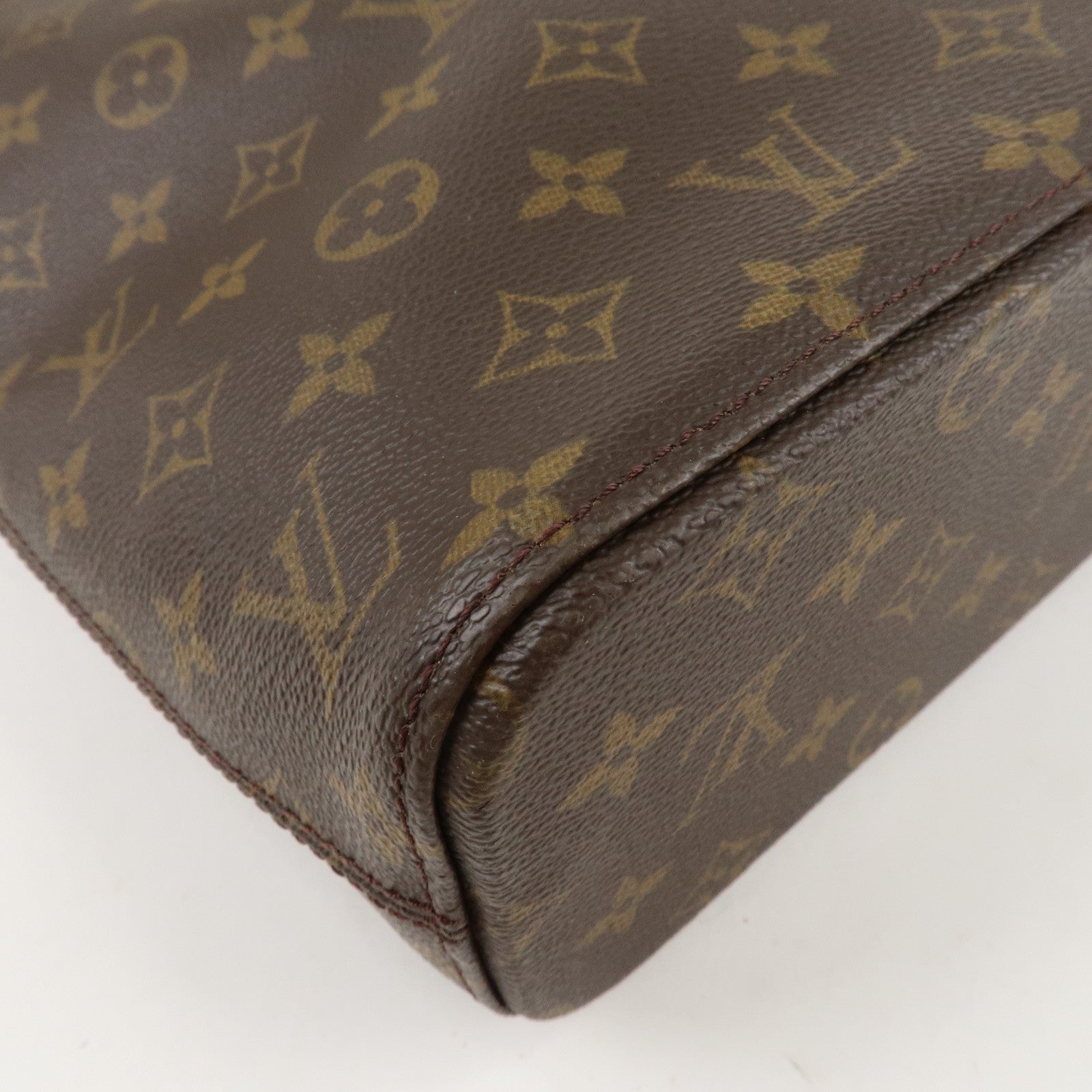 Louis Vuitton Monogram Luco Tote Bag Hand Bag Brown M51155 Used