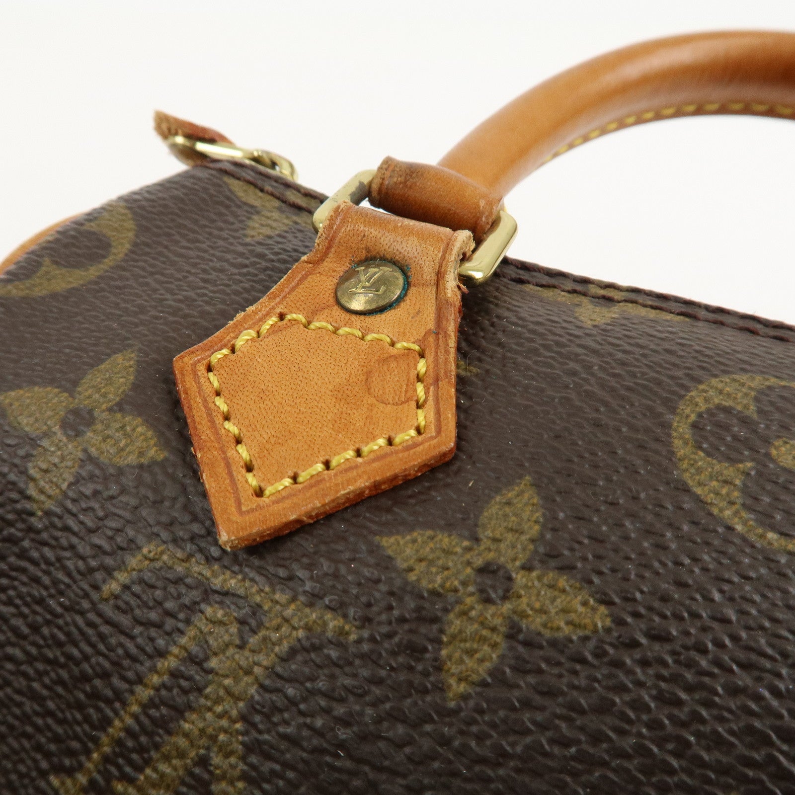 Louis Vuitton Monogram Mini Speedy Hand Bag Brown M41534