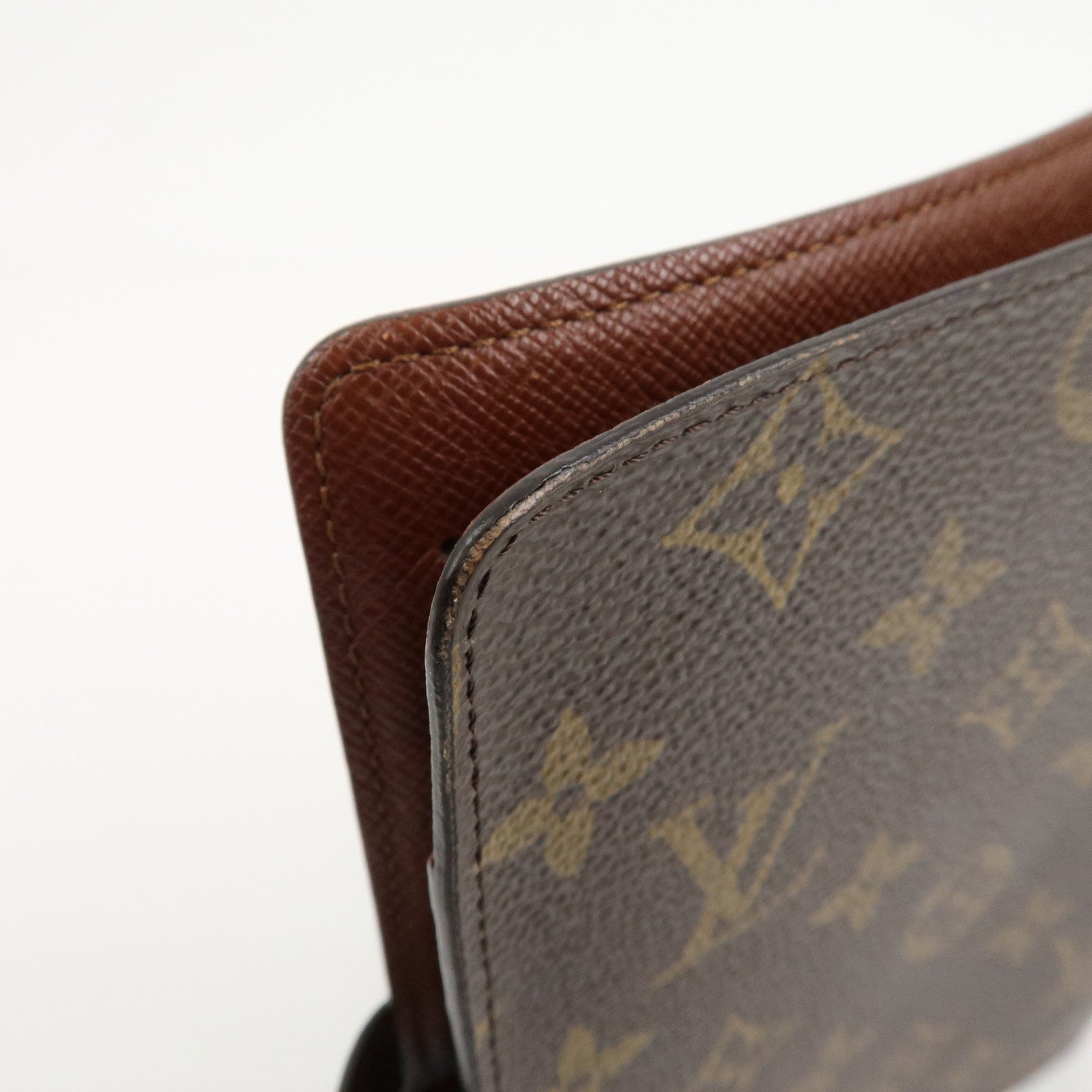 Louis Vuitton Monogram Agenda MM Planner Cover Brown R20105 Used