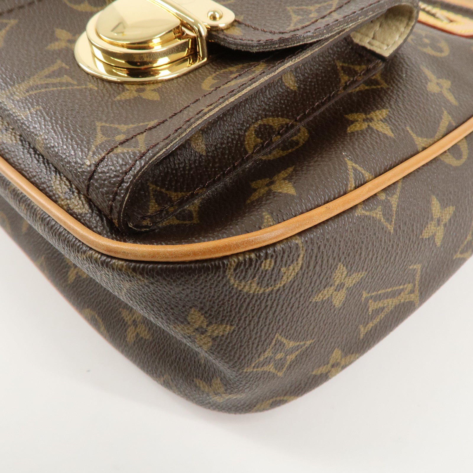 Louis Vuitton Monogram Hudson GM Shoulder Bag Brown M40045