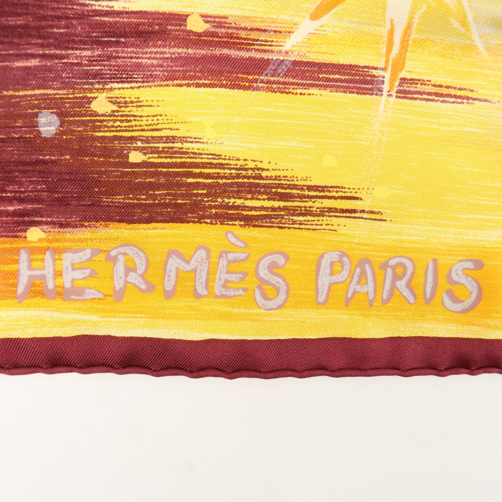 HERMES Carre 90 Silk 100% Scarf FEUX DU CIEL Mulicolor Used