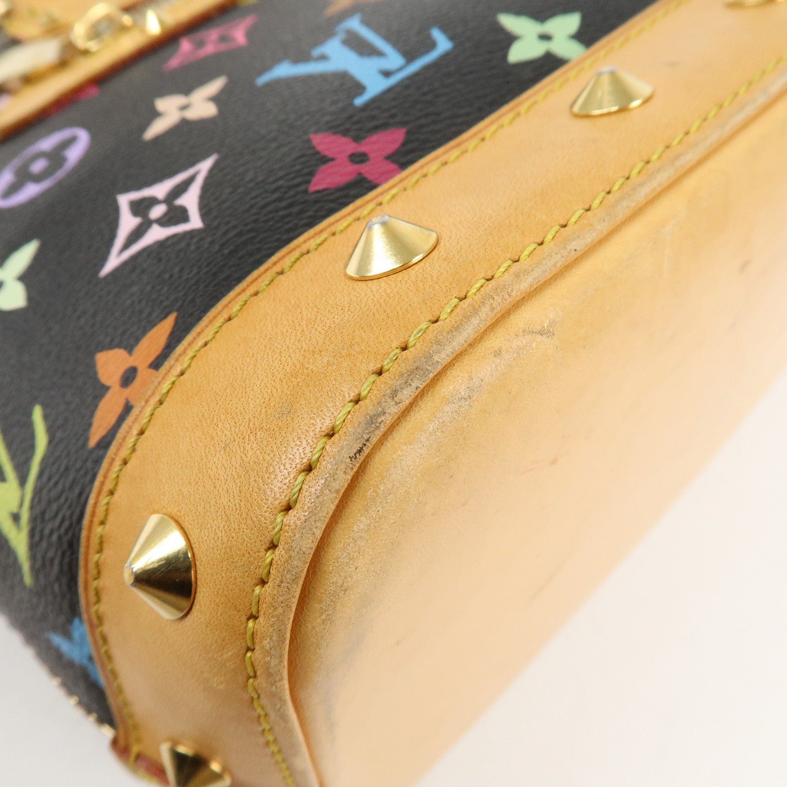 Louis Vuitton Monogram Multicolor Alma Hand Bag Noir M92646