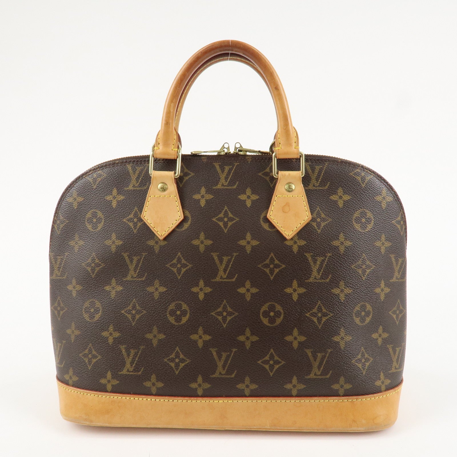 Louis Vuitton Monogram Alma Hand Bag Brown Brown M51130