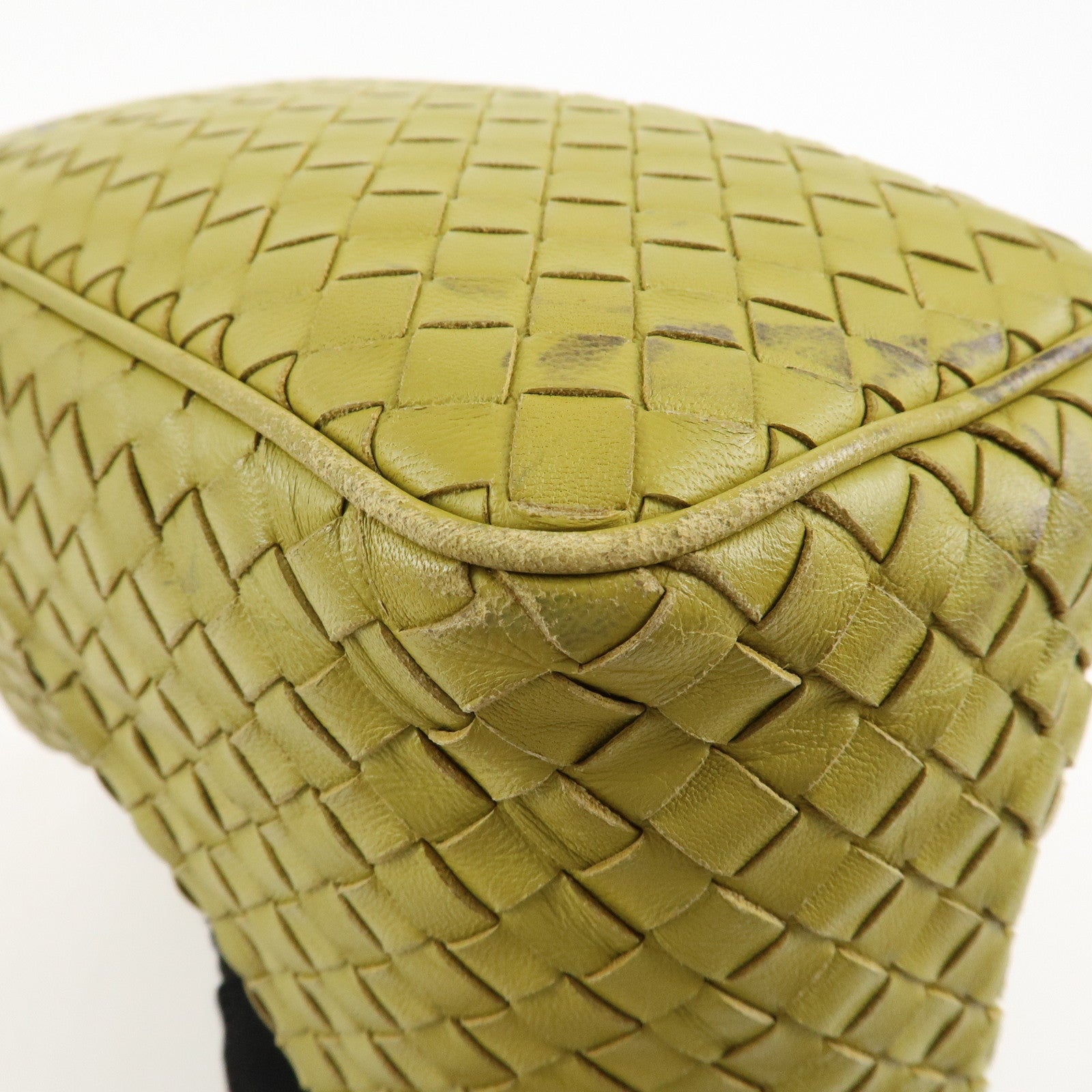 BOTTEGA VENETA Intrecciato Leather Hand Shoulder Bag Yellow