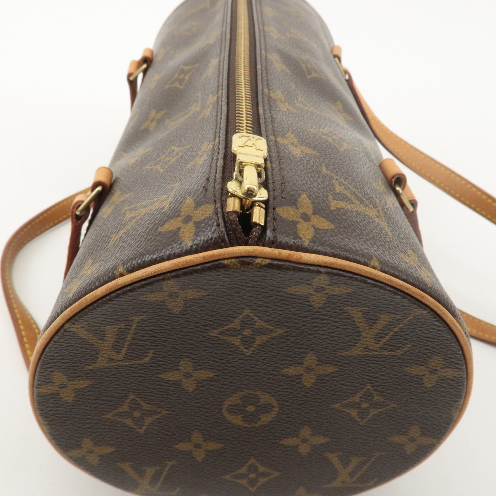 Louis Vuitton Monogram Papillon 30 Hand Bag 
Pouch Brown M51385