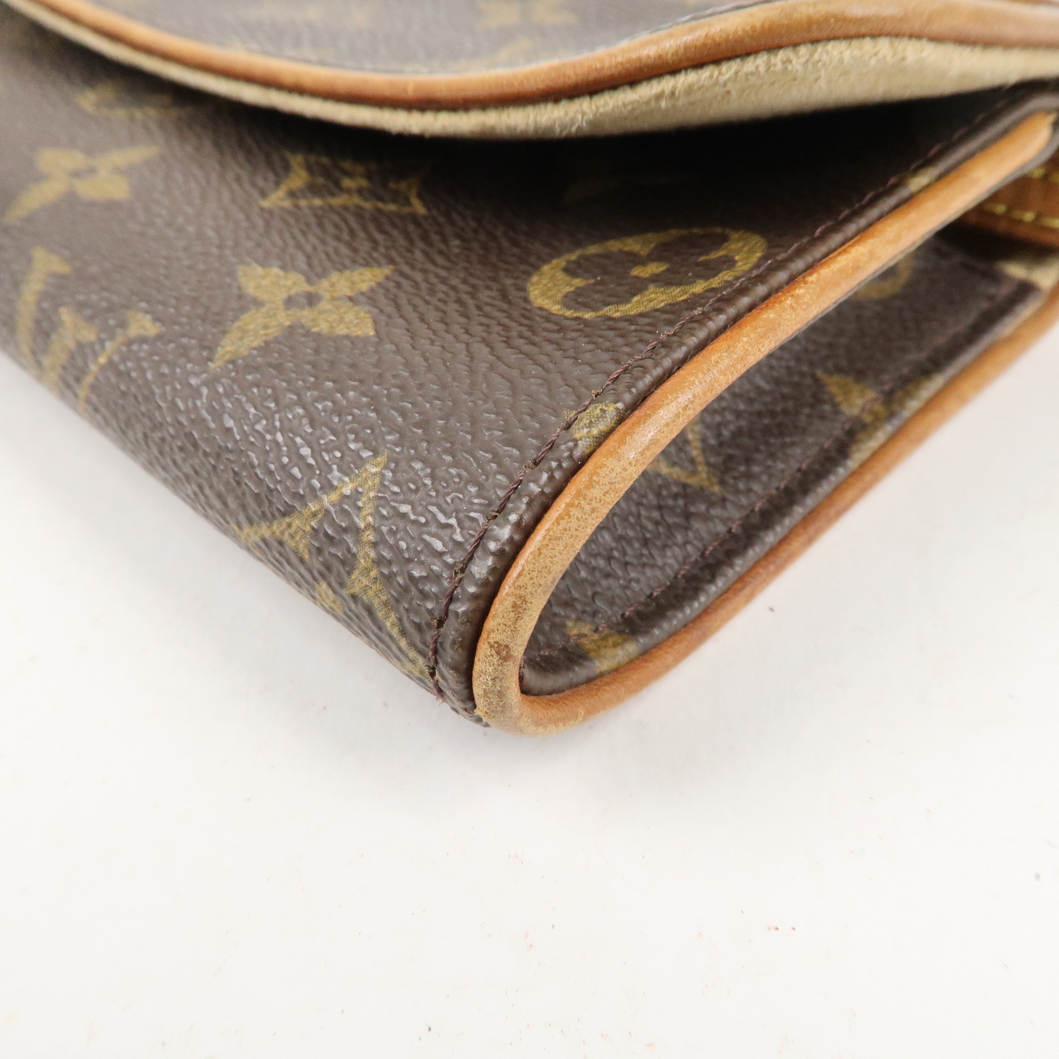 Louis Vuitton Monogram Pochette Twin PM 2Way Bag Brown M51854