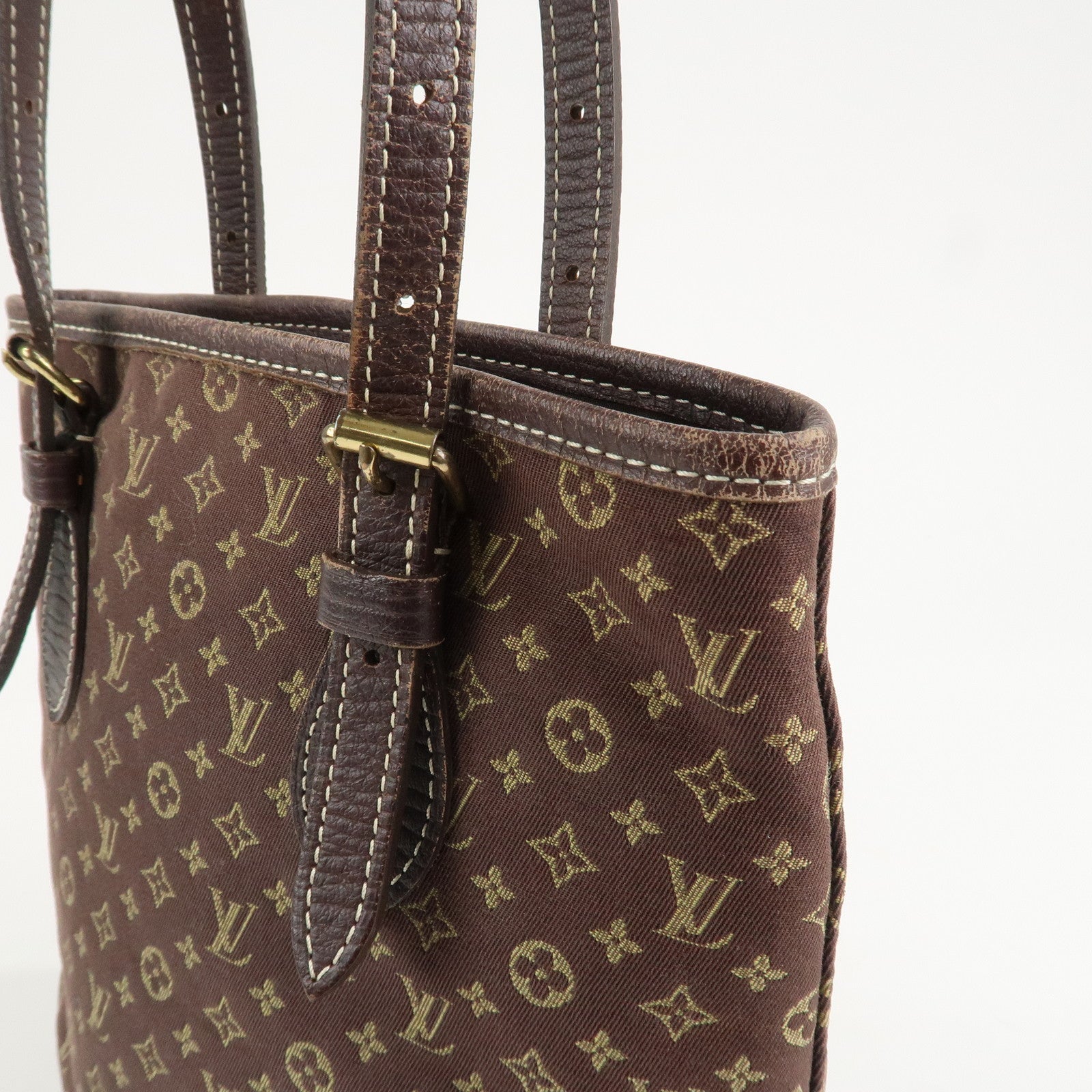 Louis Vuitton Monogram Mini Lin Bucket PM Shoulder Bag M95226 Used