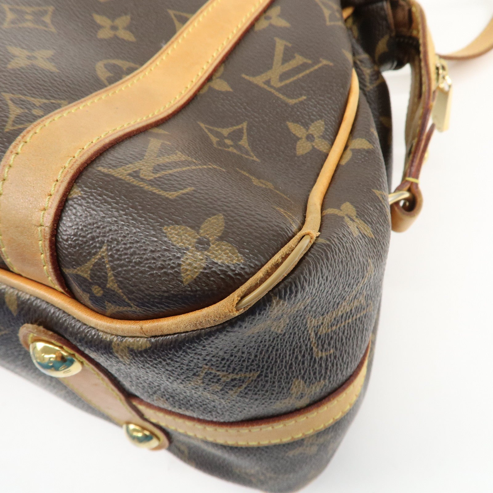 Louis Vuitton Monogram Stresa PM Shoulder Bag Brown M51186 Used