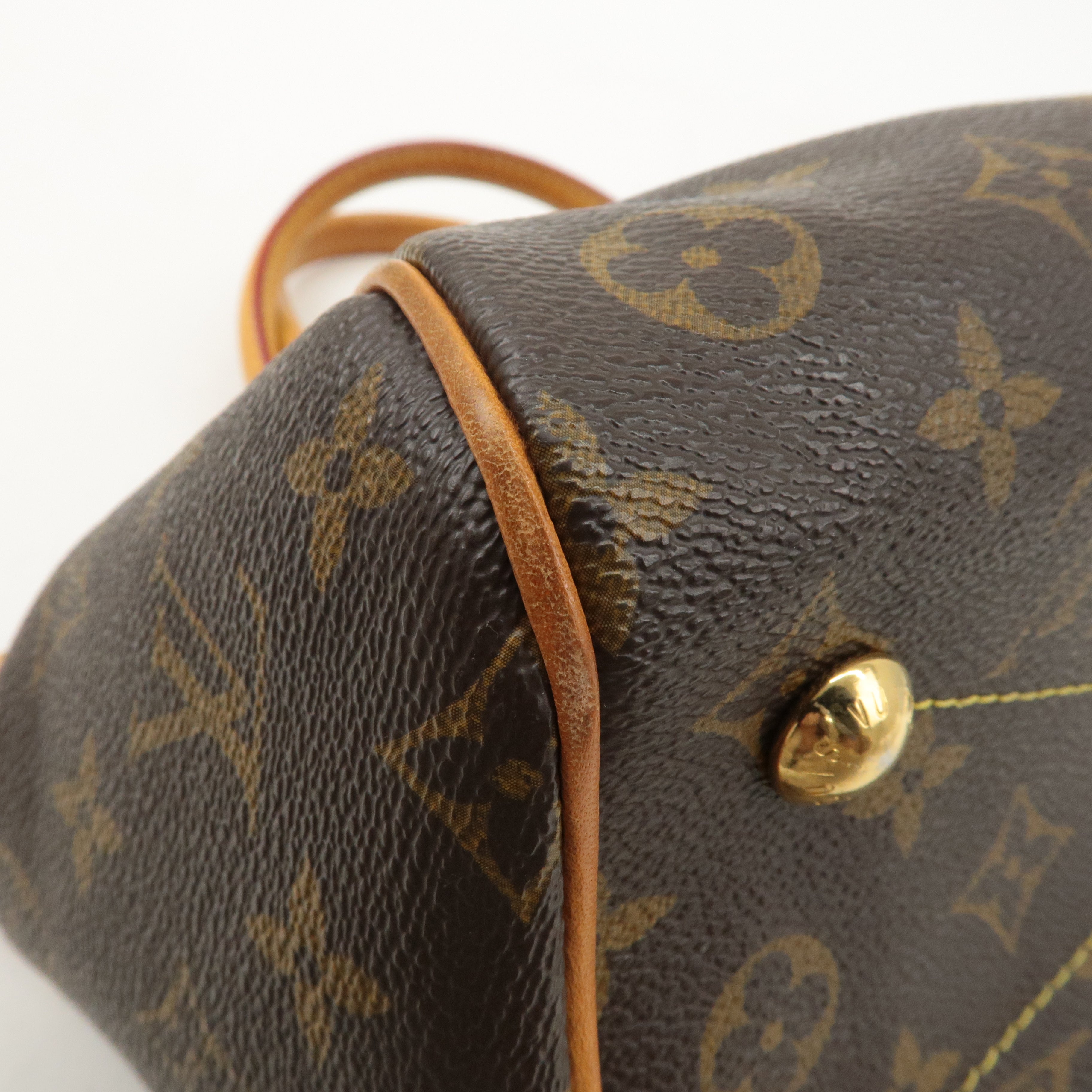 Louis Vuitton Monogram Tivoli PM Hand Bag Brown M40143