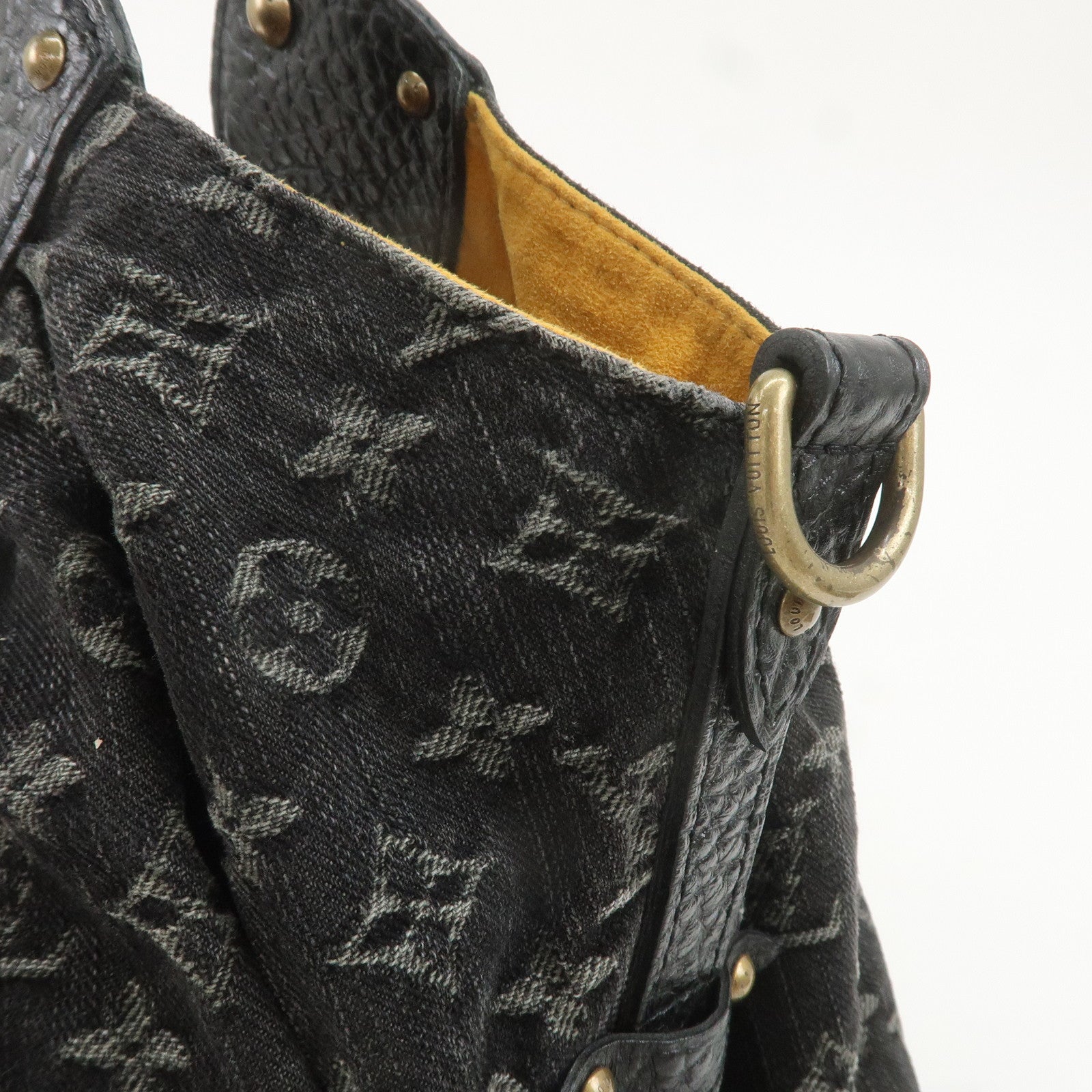 Louis Vuitton Monogram Denim XL Shoulder Bag Black M95510