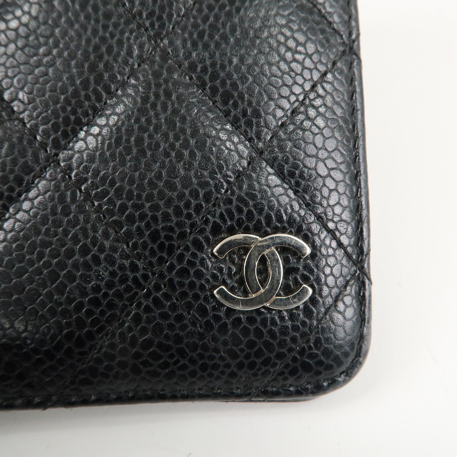 CHANEL Matelasse Canvas Skin Coco Mark Planner Cover Black