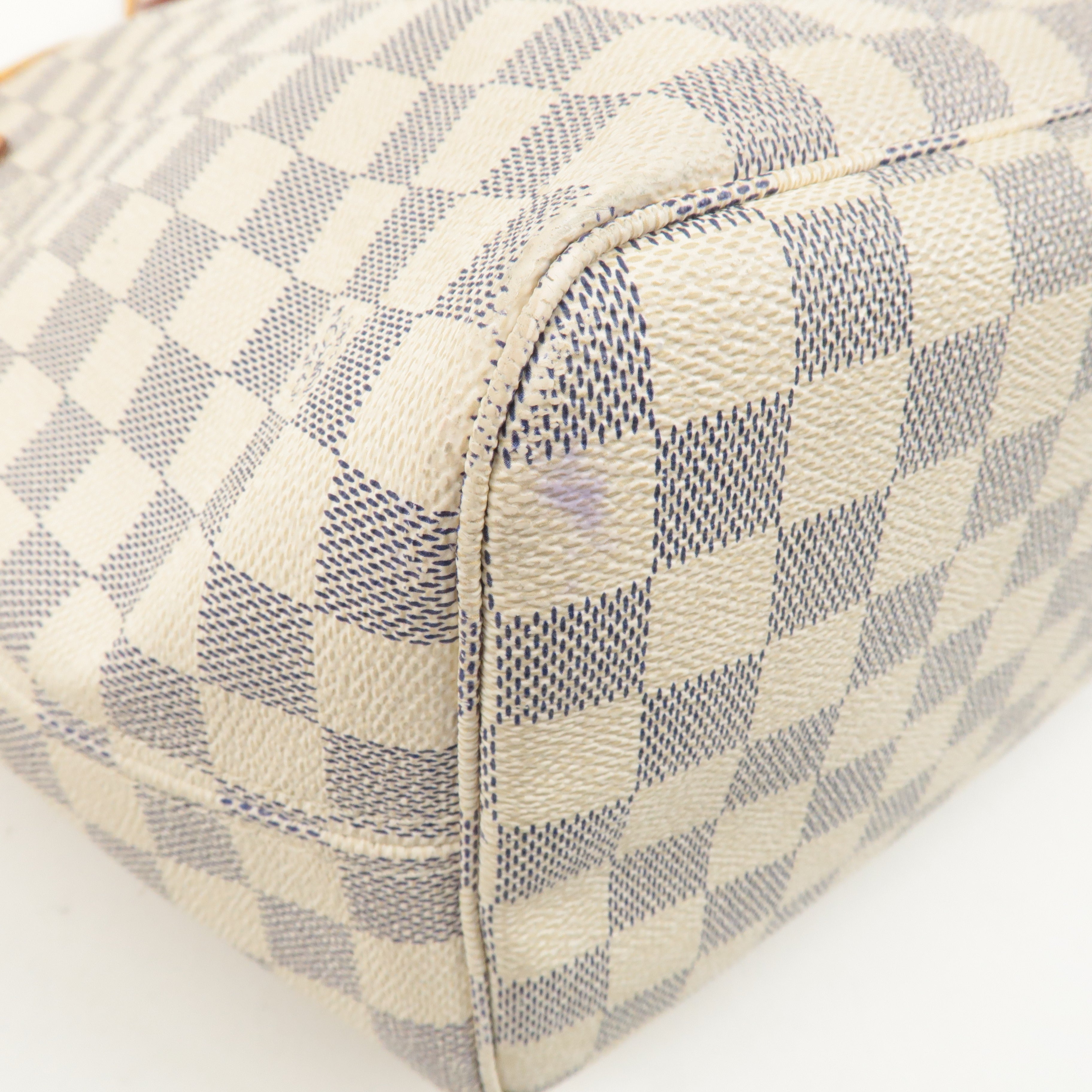 Louis Vuitton Damier Azur Neverfull MM Tote Bag Hand Bag N51107