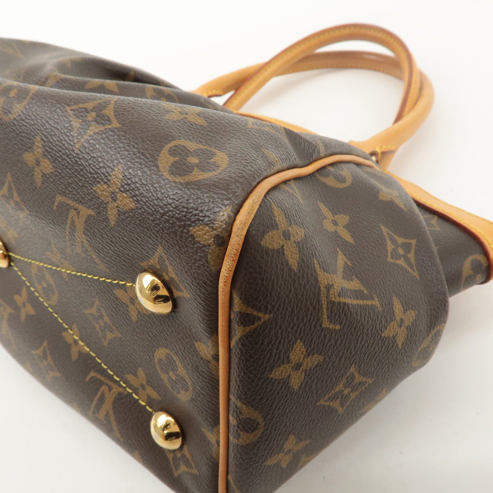 Louis Vuitton Monogram Tivoli PM Hand Bag Brown M40143