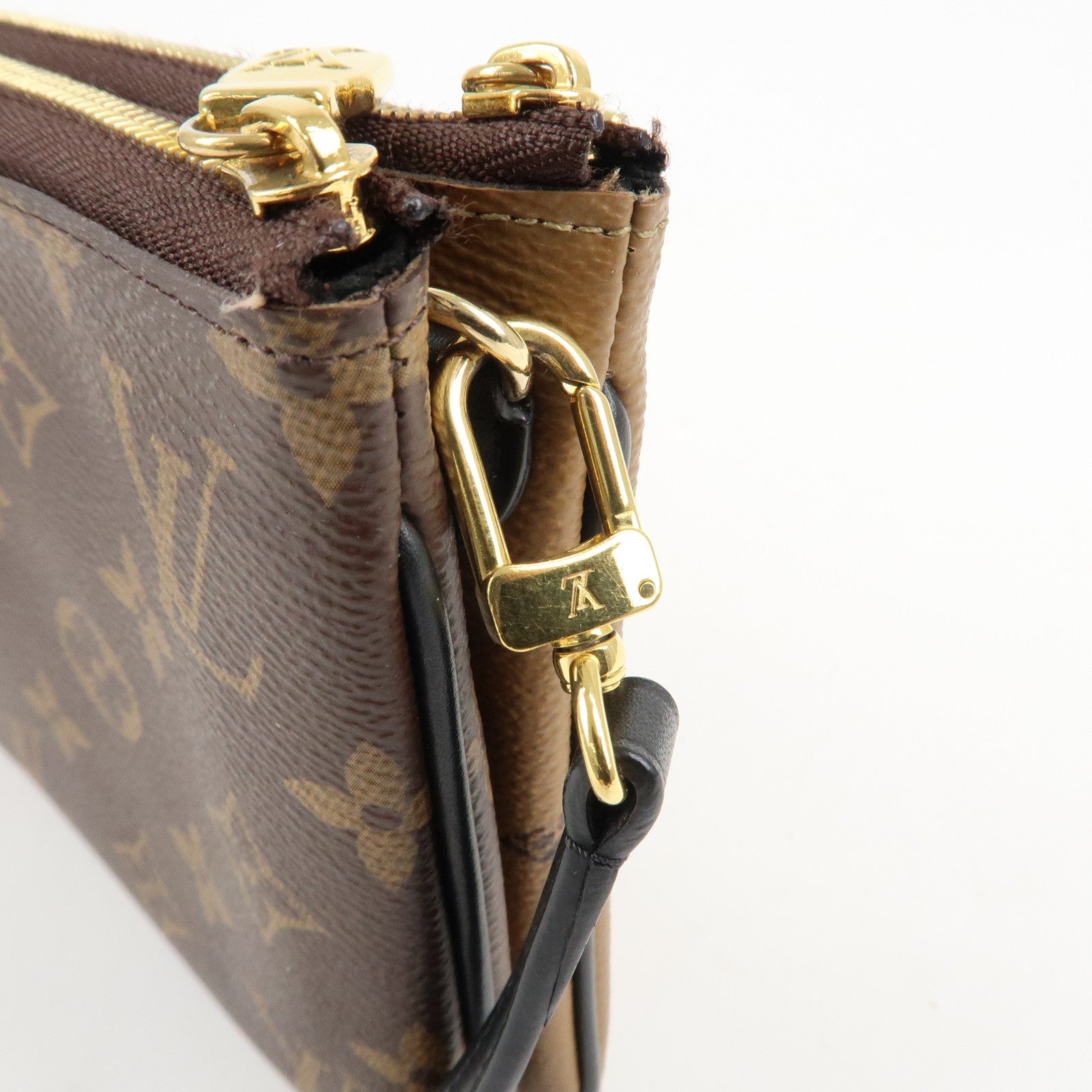 Louis Vuitton Monogram Reverse Pochette Double Zip Bag M69203