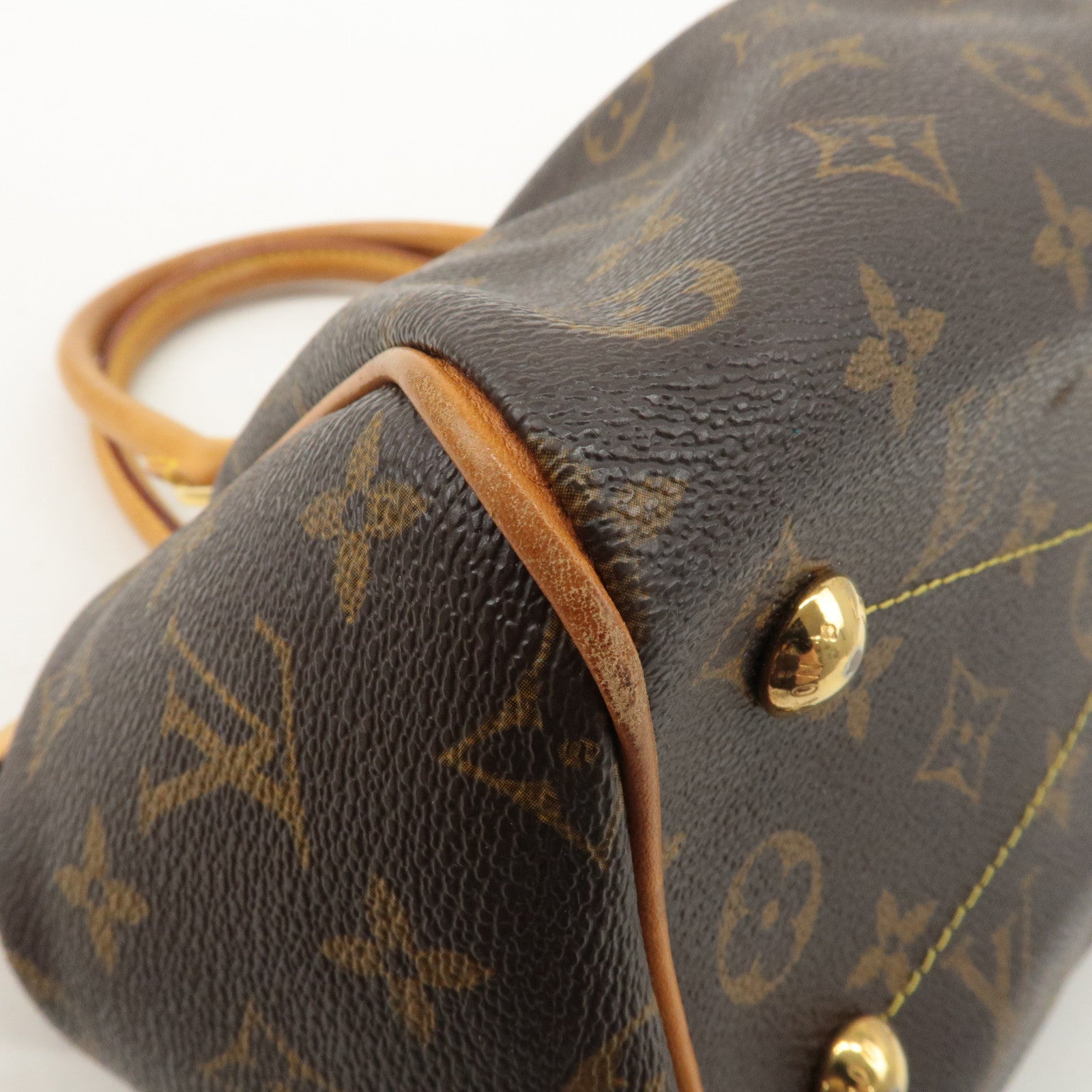 Louis Vuitton Monogram Tivoli PM Hand Bag Brown M40143