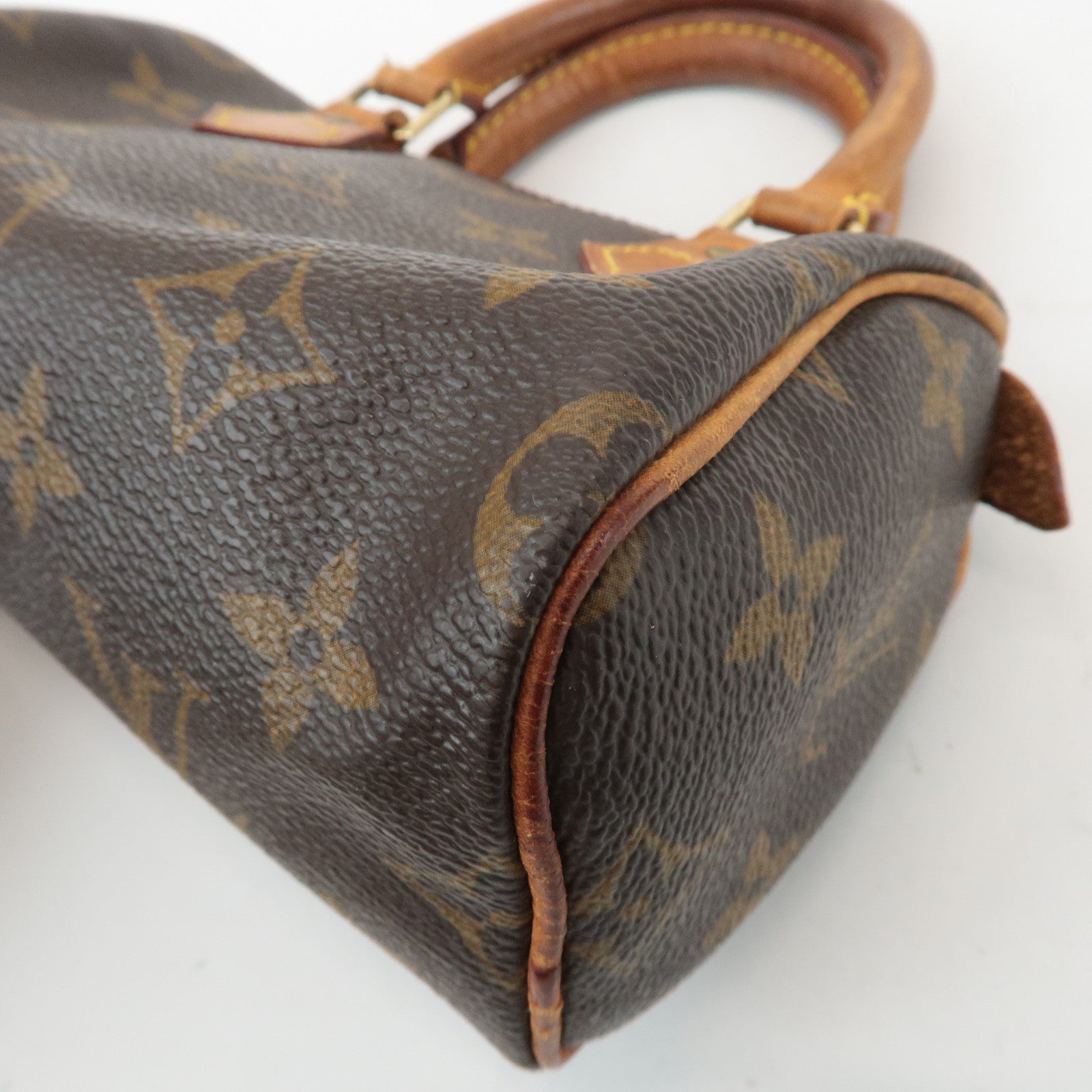 Louis Vuitton Monogram Mini Speedy Hand Bag Brown M41534 Used