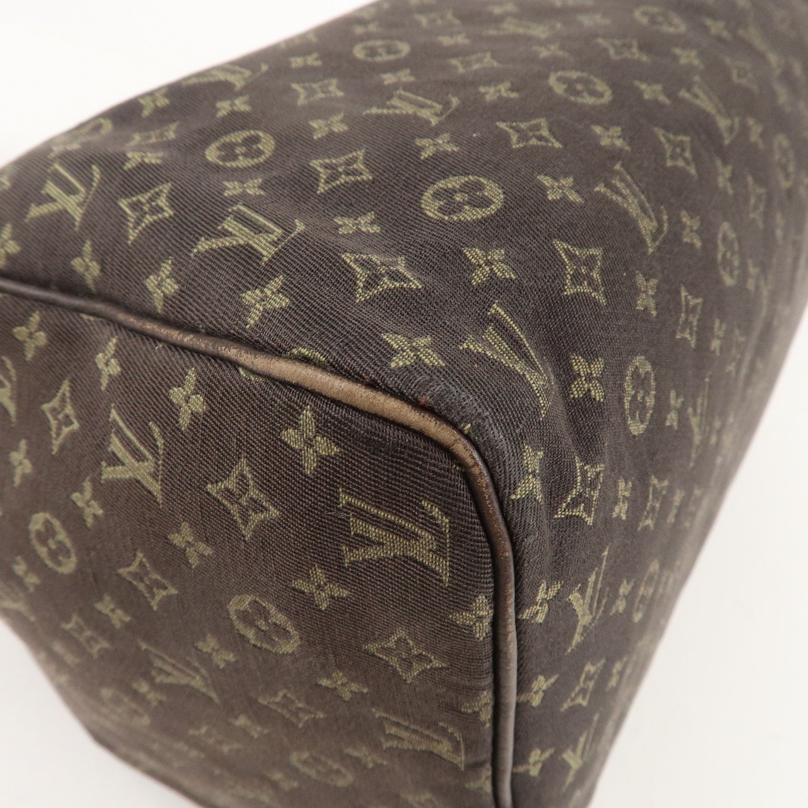 Louis Vuitton Monogram Mini Lin Speedy 30 Boston Bag Ebene M95224