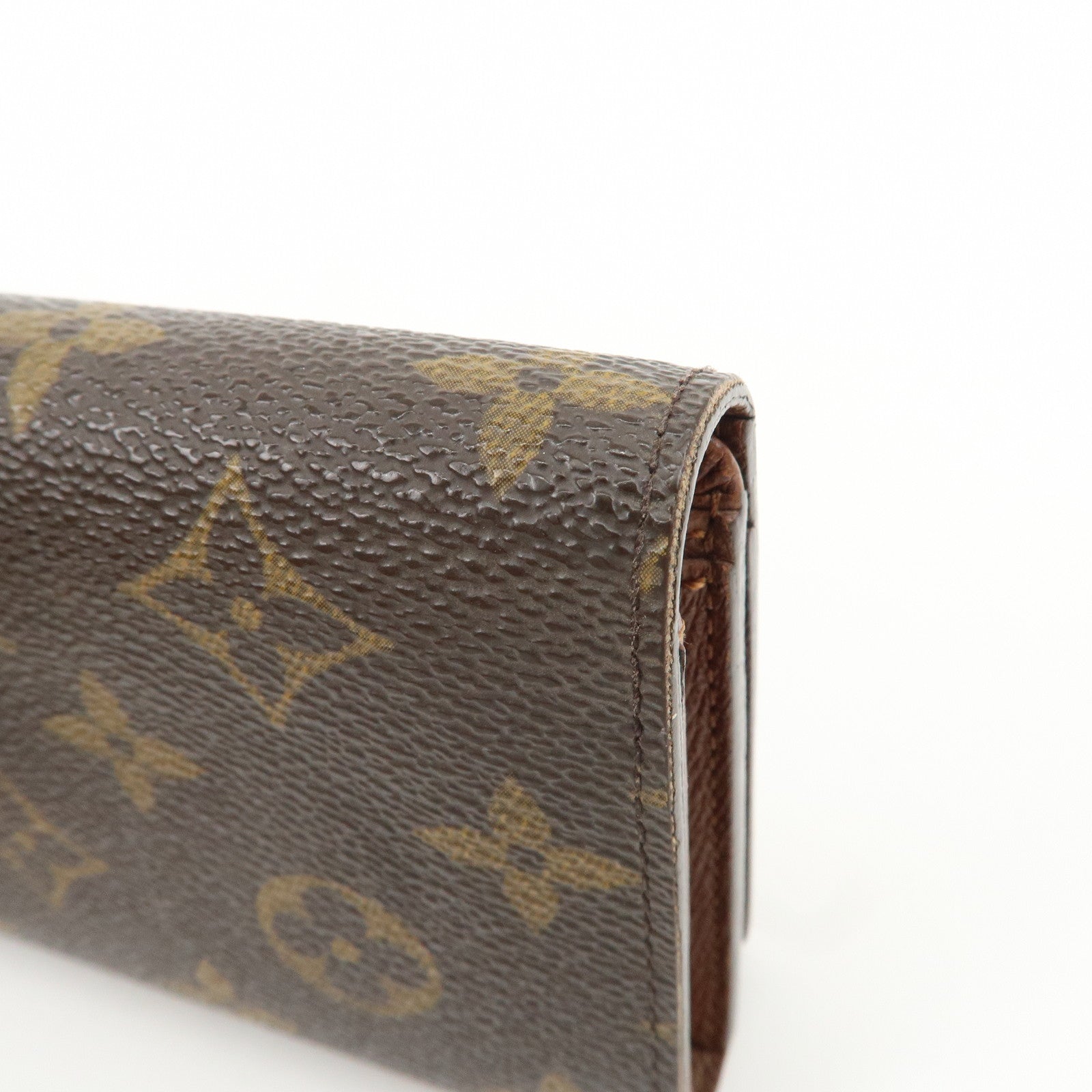 Louis Vuitton Monogram Porte Monnaie Billets Tresor Wallet M61730 Used