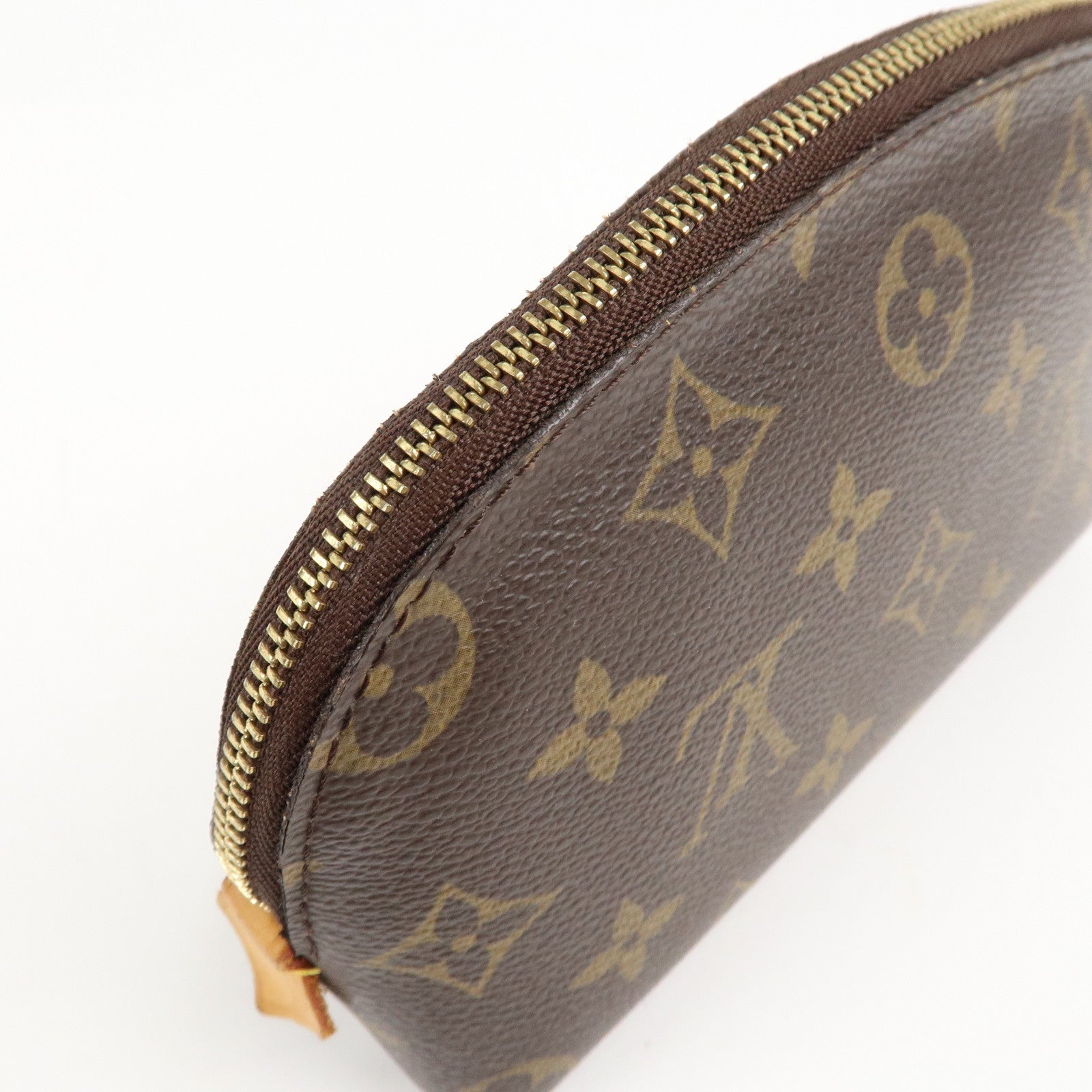 Louis Vuitton Monogram Pochette Cosmetic Pouch Brown M47515 Used