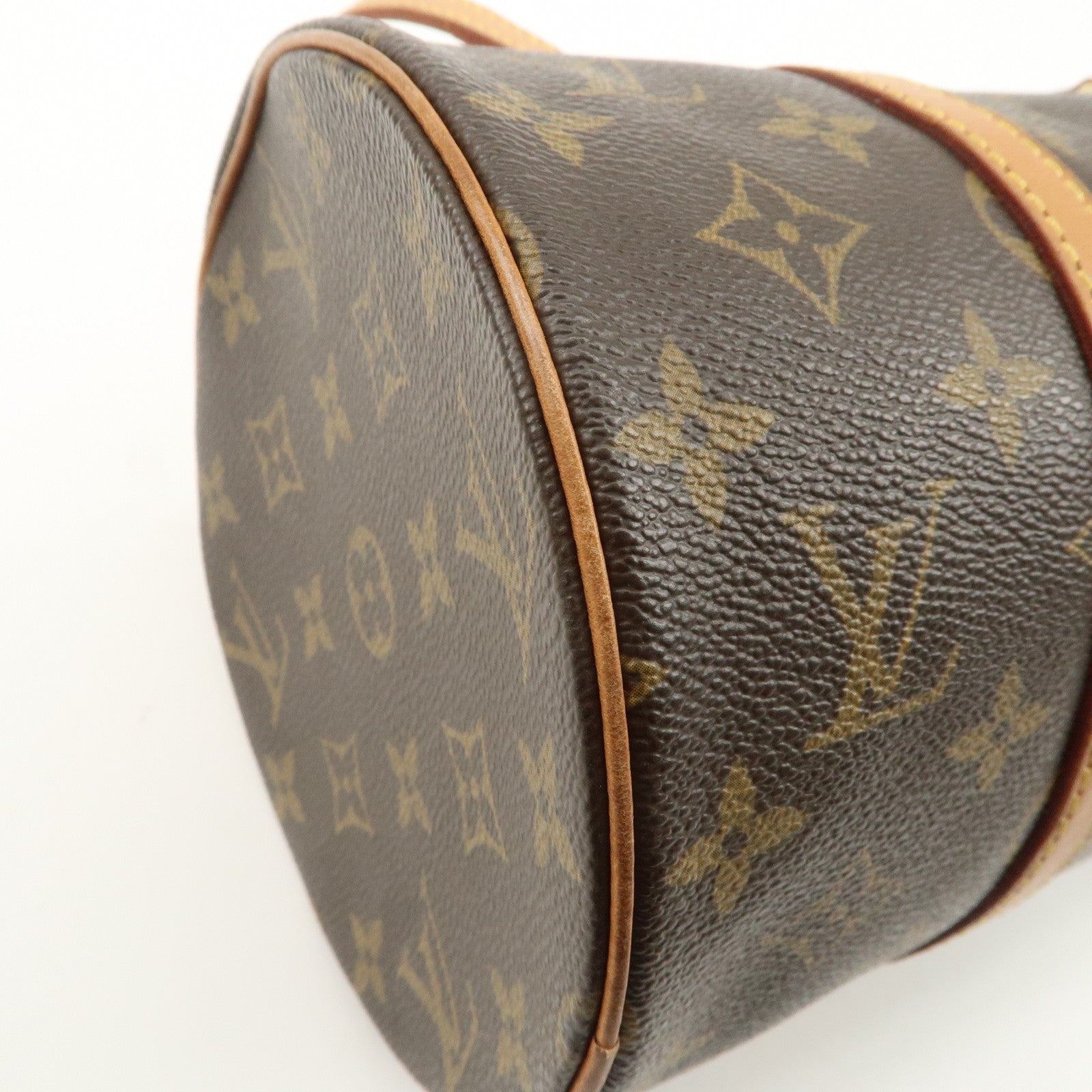 Louis Vuitton Monogram Papillon 30 Hand Bag New Style Brown M51385 Used